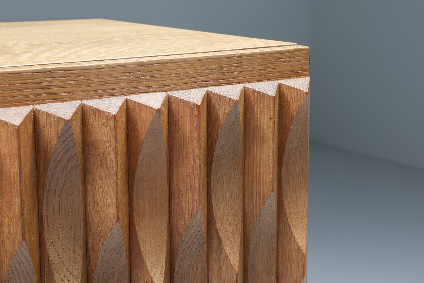 Brutalist Bar Cabinet in Oak - 1970s