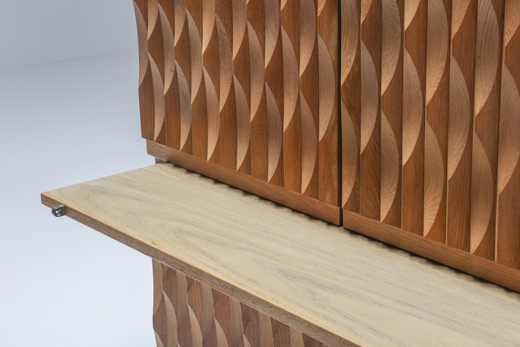 Brutalist Bar Cabinet in Oak - 1970s