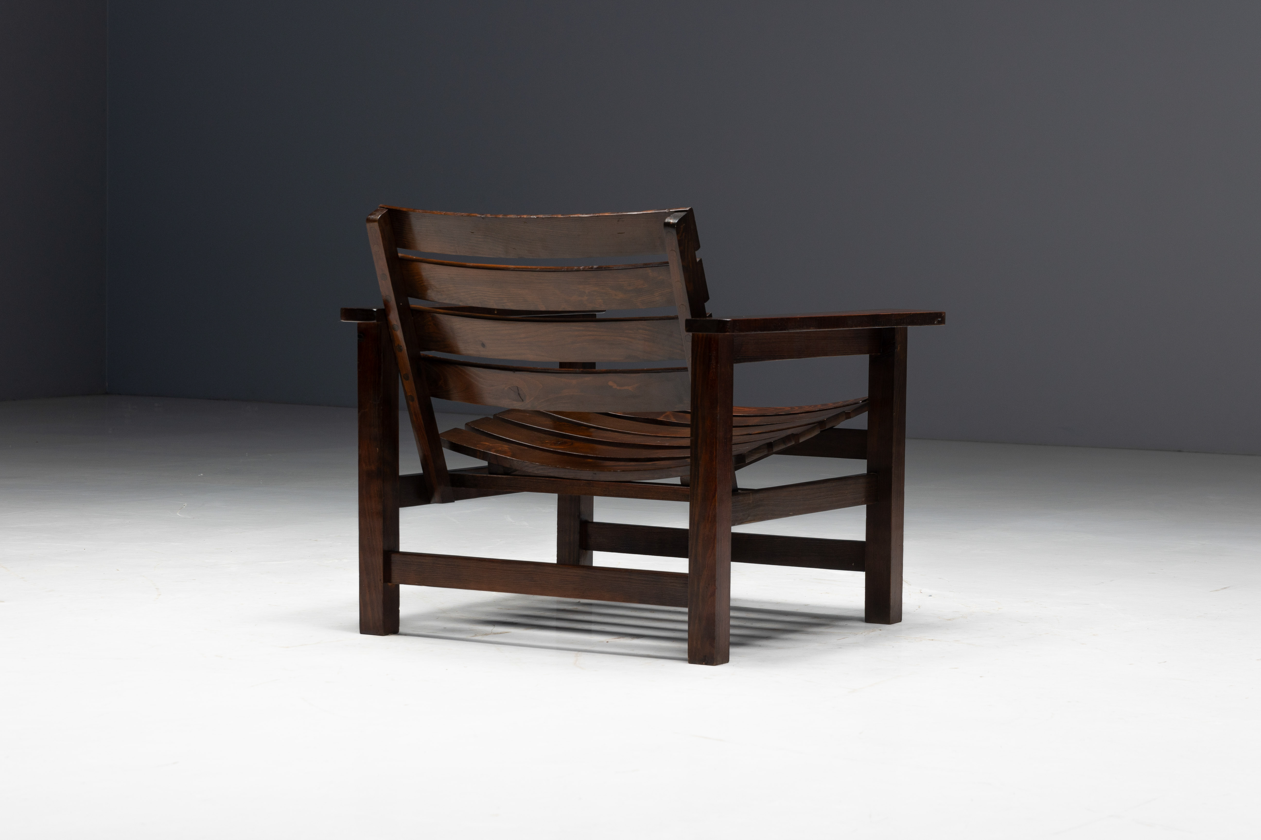 Brutalist Lounge Chairs, France - 1970s