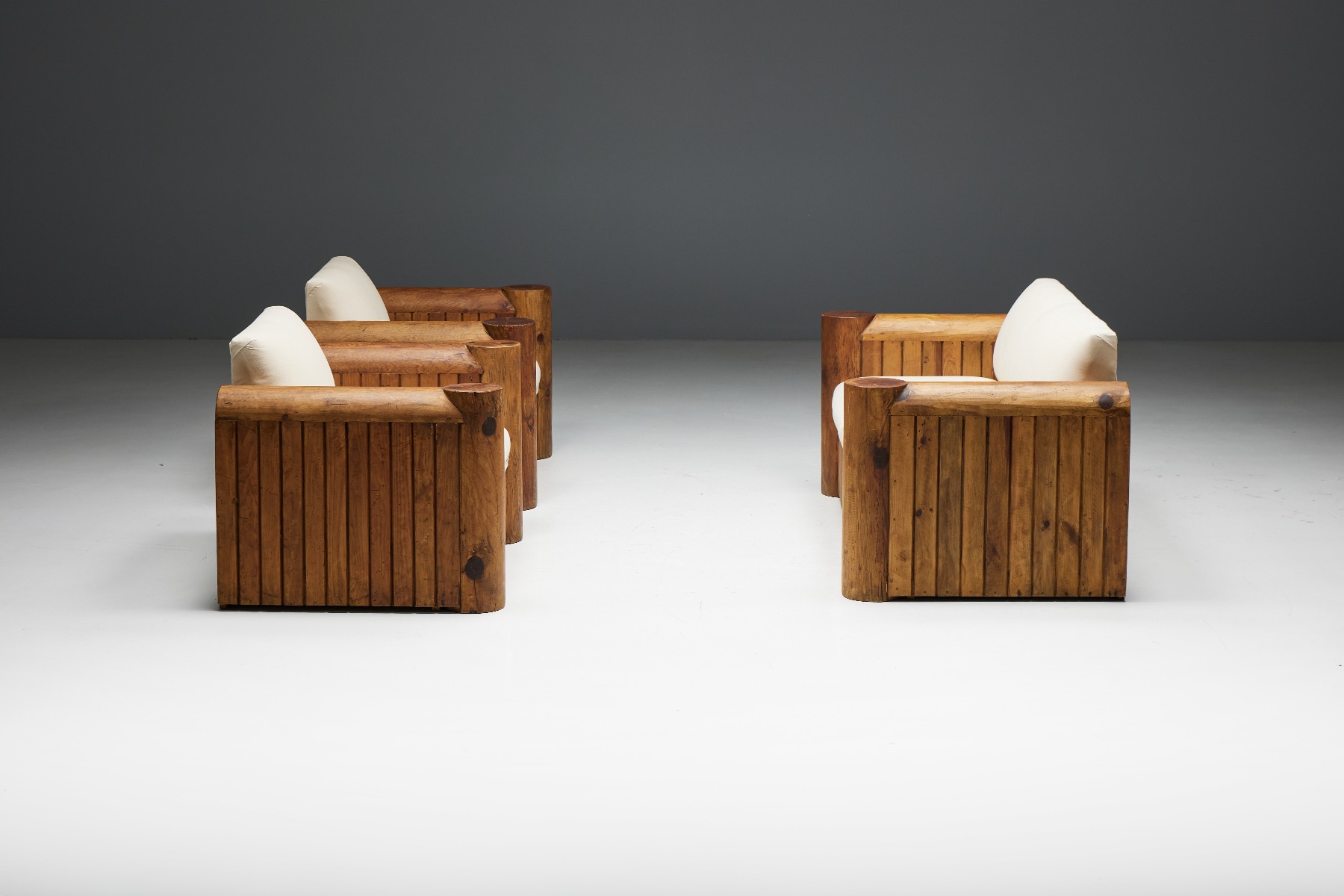 Brutalist Naive Lounge Chairs - 1940s