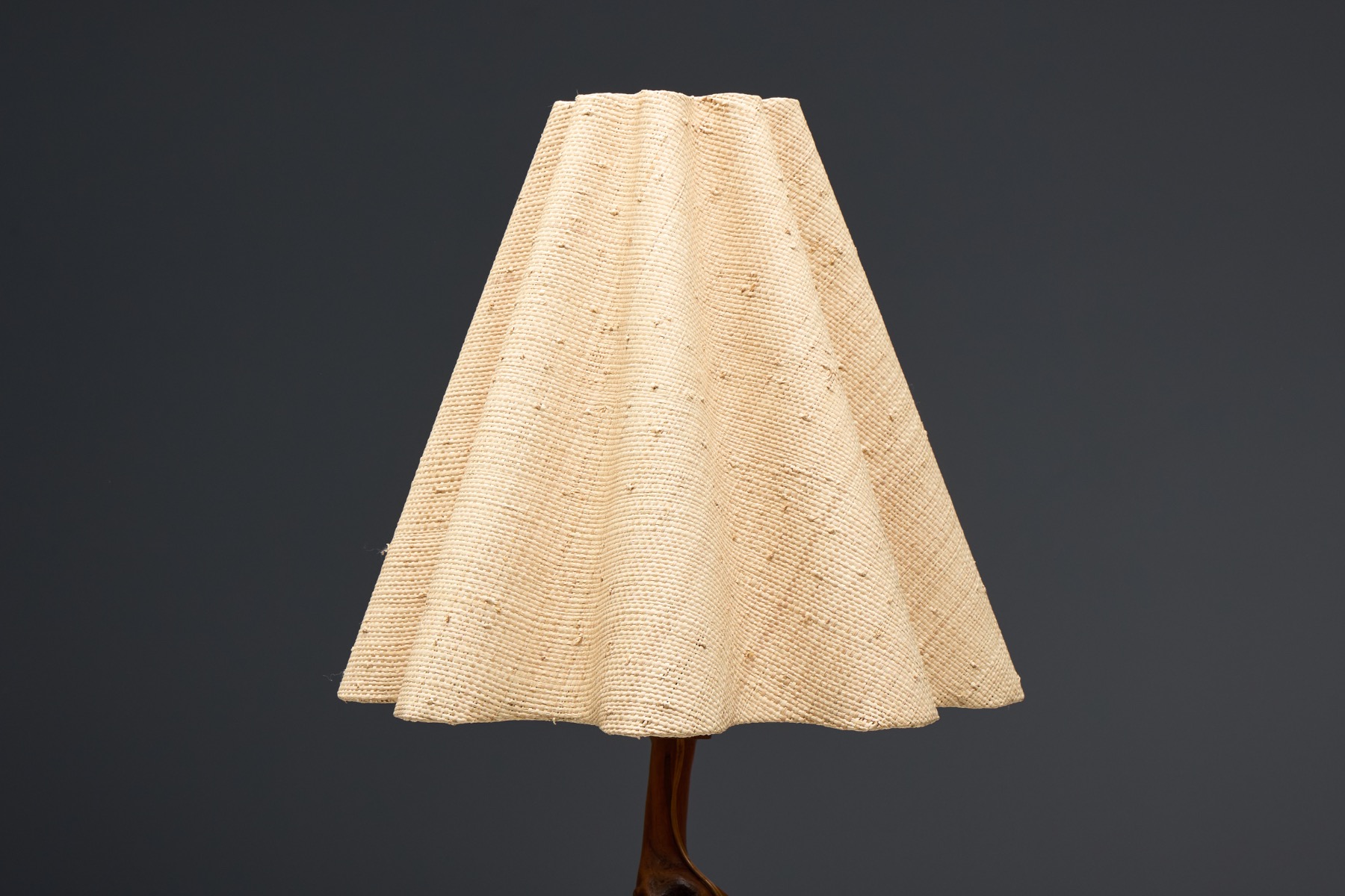 Brutalist Organic Wood Floor Lamp, France - 1970s
