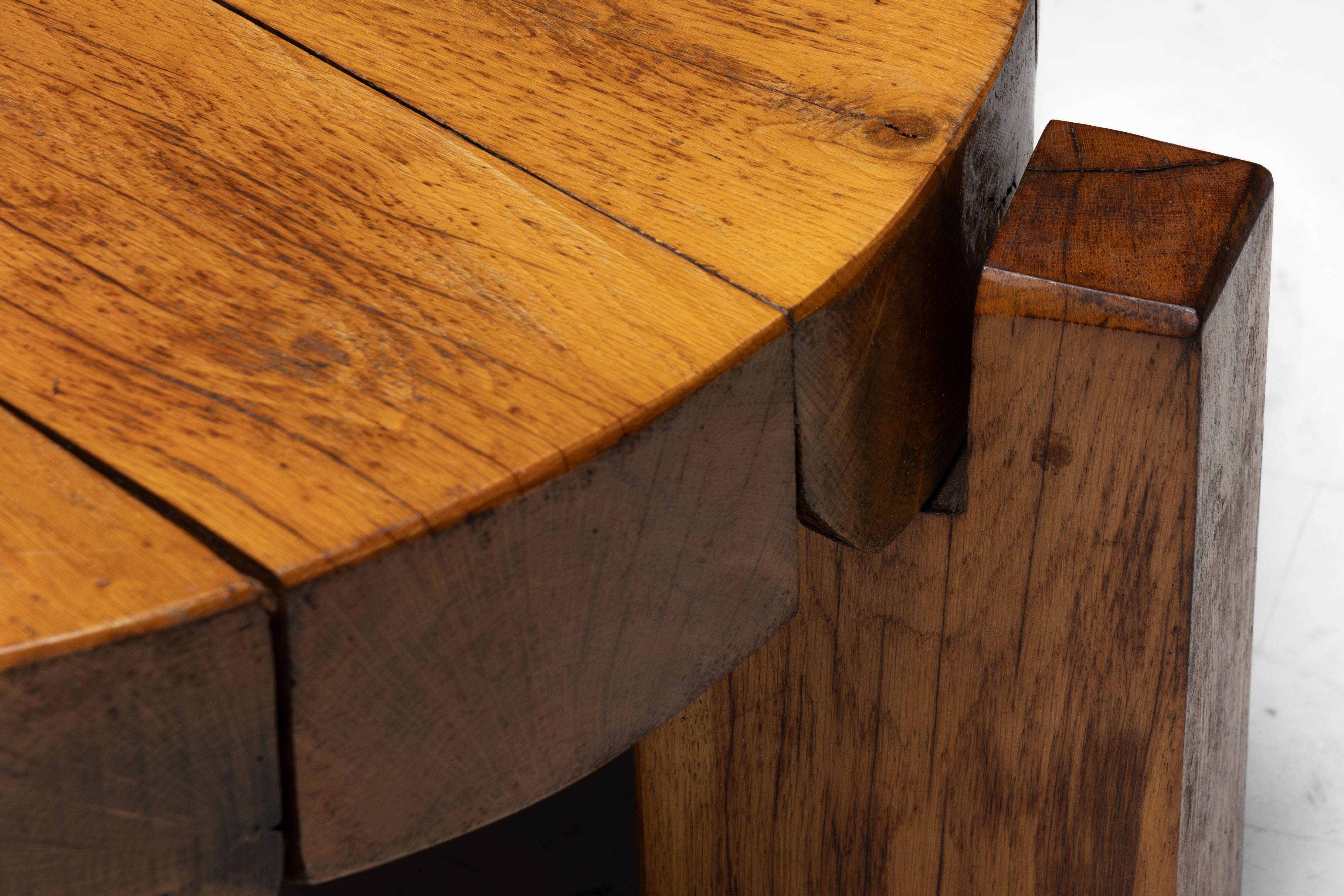 Brutalist Round Coffee Table - Mid-20th Century