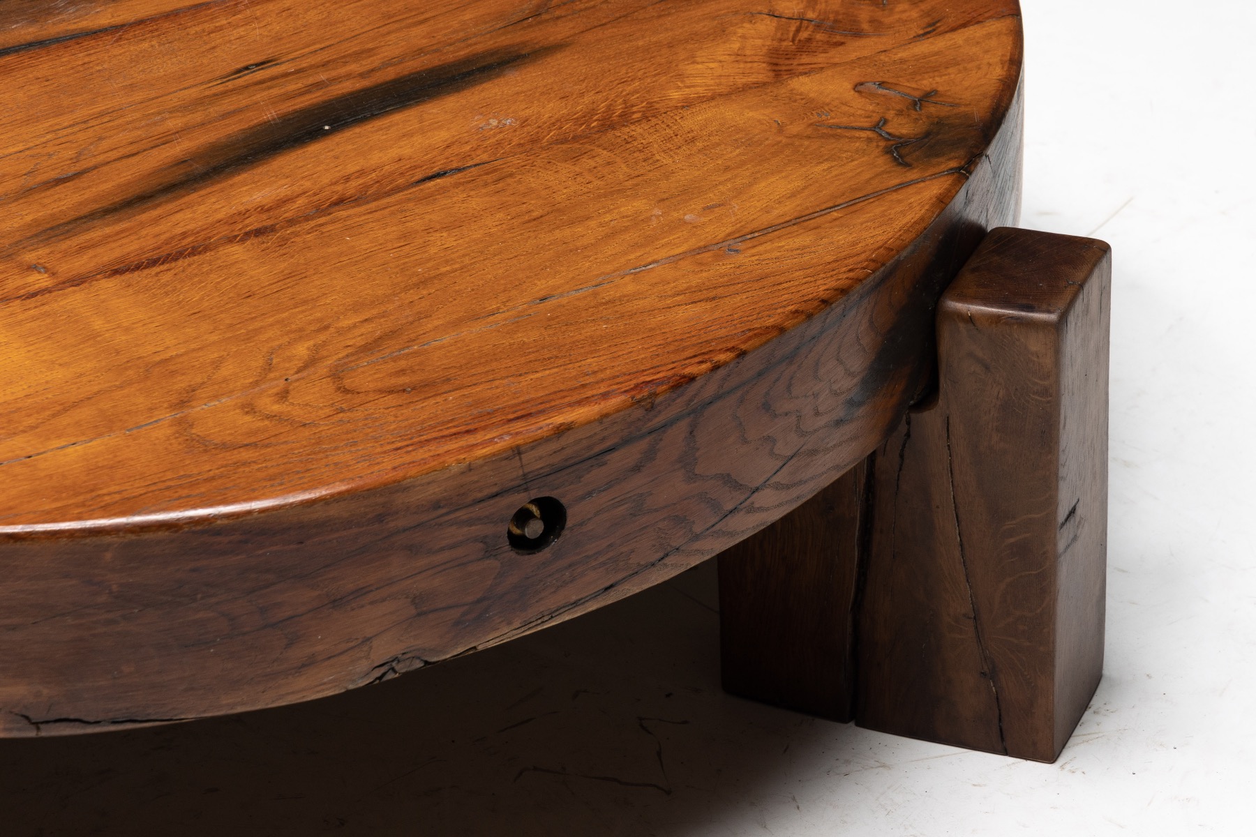 Brutalist Round Coffee Table - 1950s
