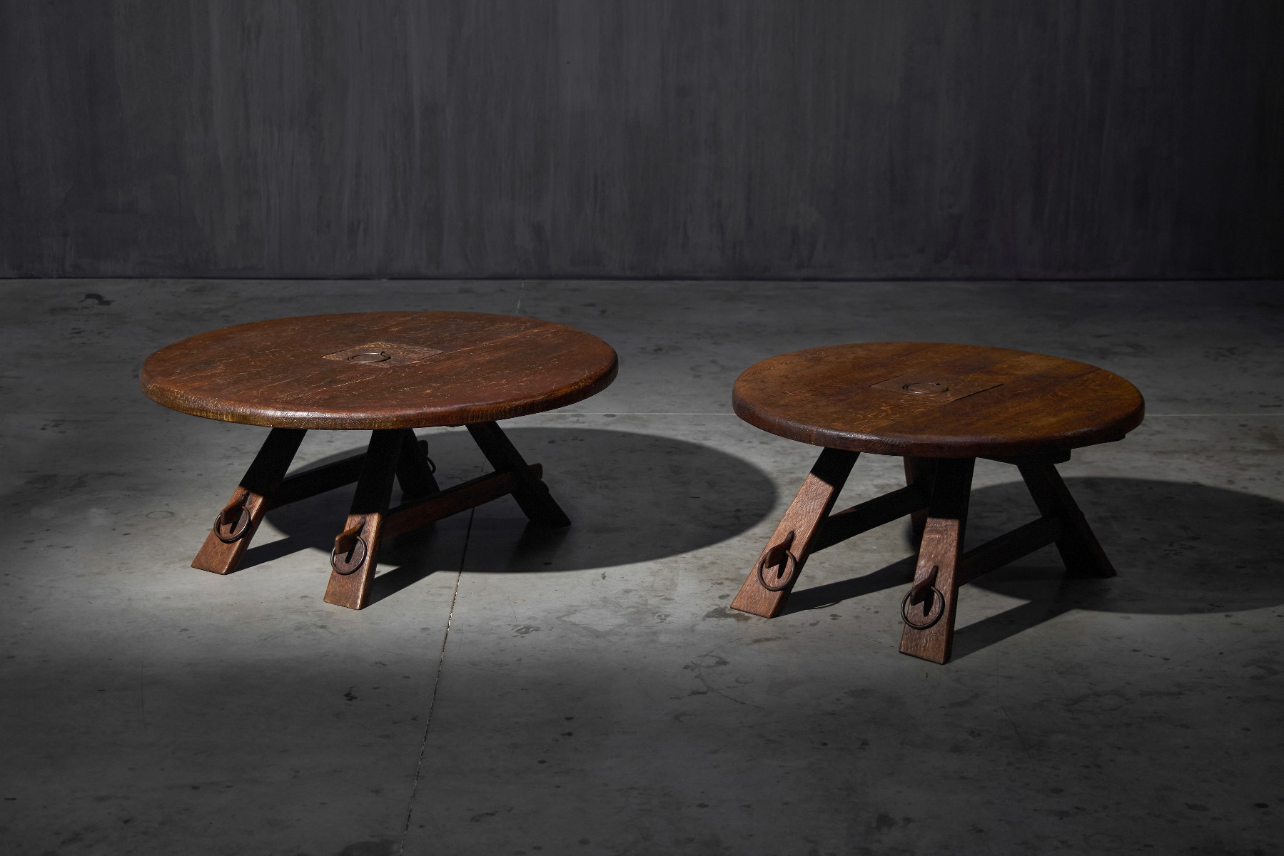 Brutalist Round Coffee Table - 1960s