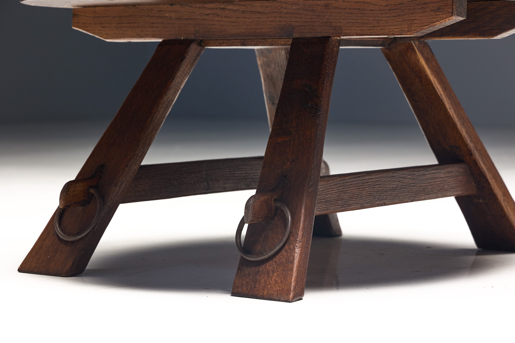 Brutalist Round Coffee Table - 1960s