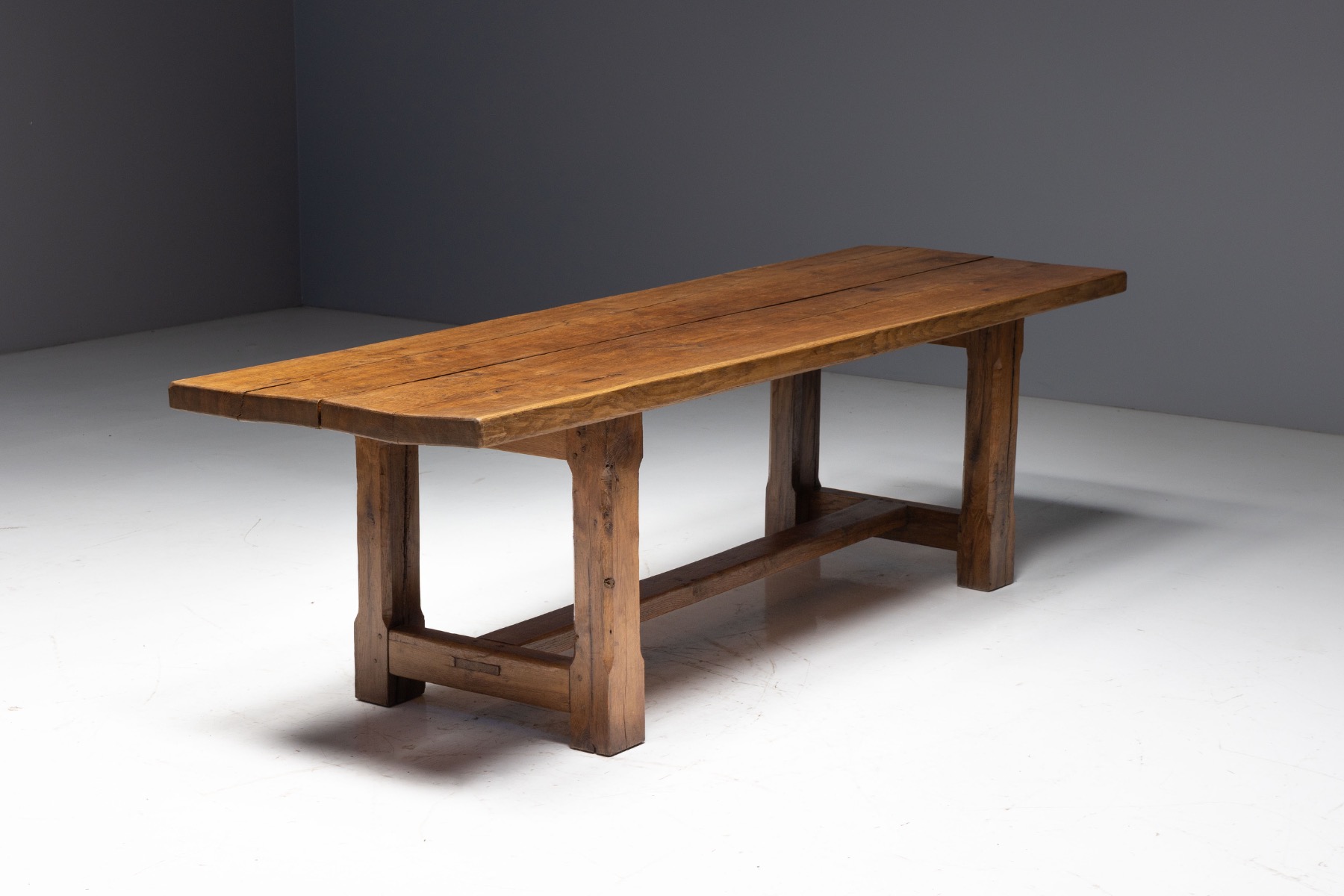 Brutalist Rustic Dining Table, France - Mid-20th Century