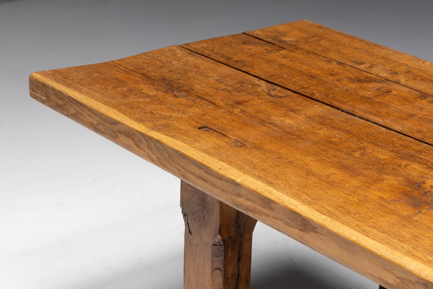 Brutalist Rustic Dining Table, France - Mid-20th Century