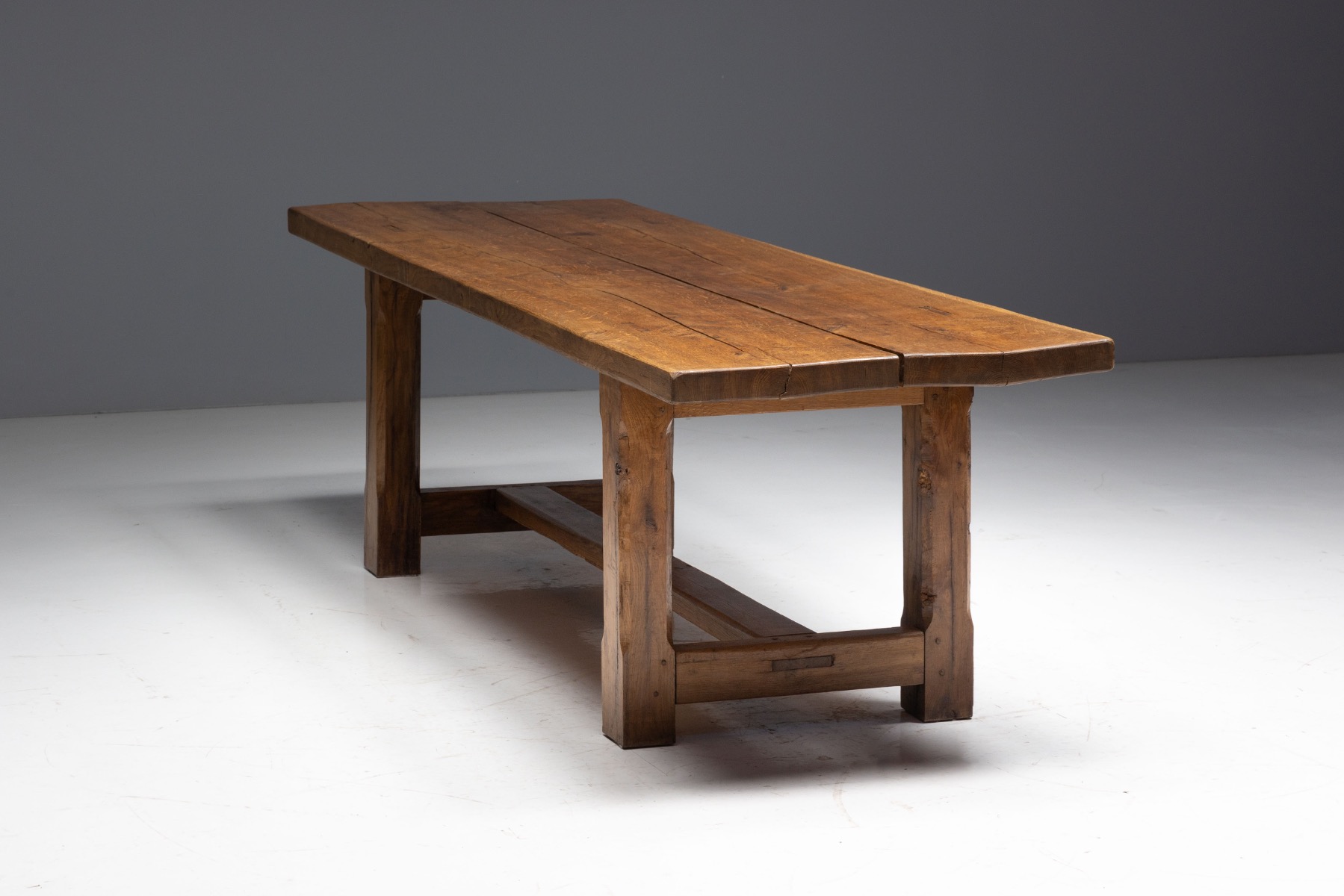 Brutalist Rustic Dining Table, France - Mid-20th Century