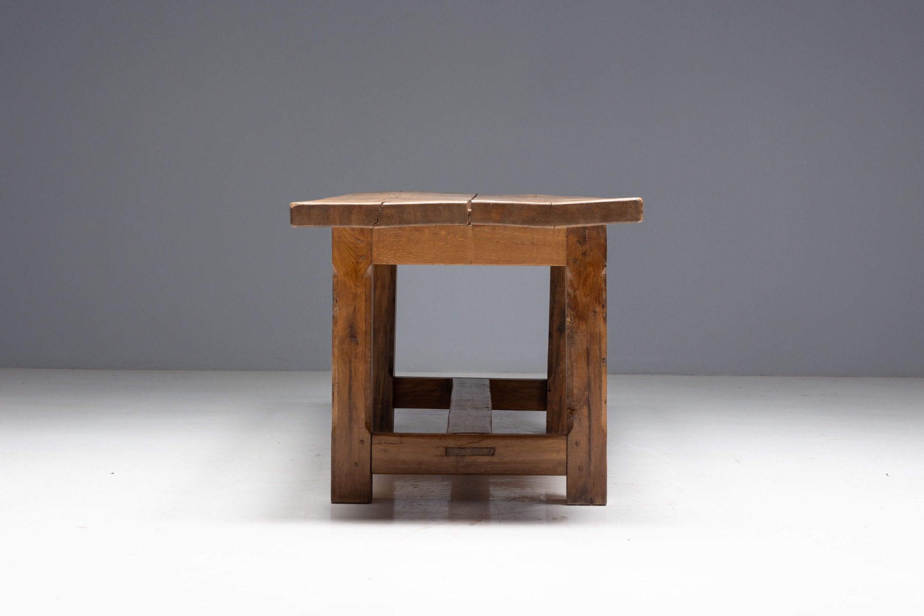 Brutalist Rustic Dining Table, France - Mid-20th Century
