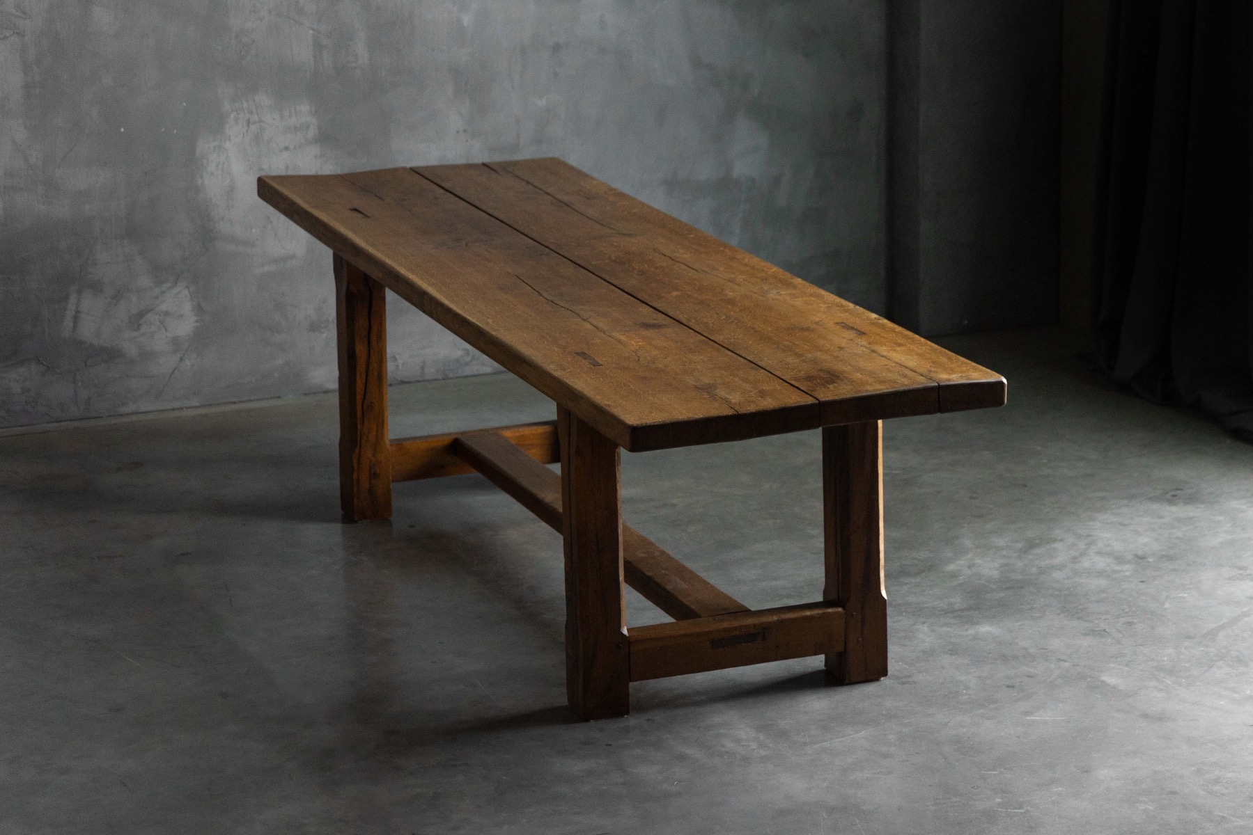 Brutalist Rustic Dining Table, France - Mid-20th Century