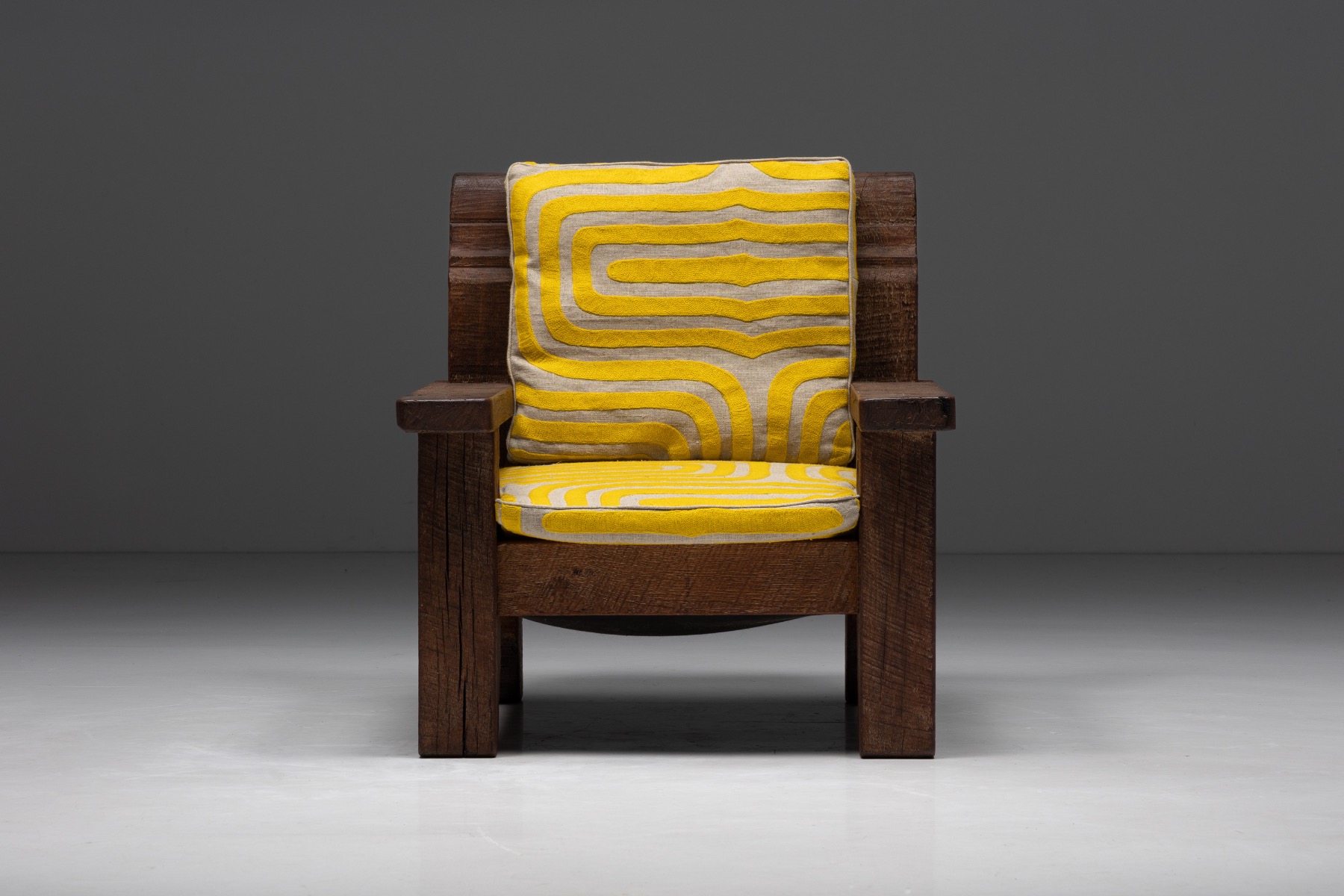 Brutalist Naive Lounge Chairs - 1950s