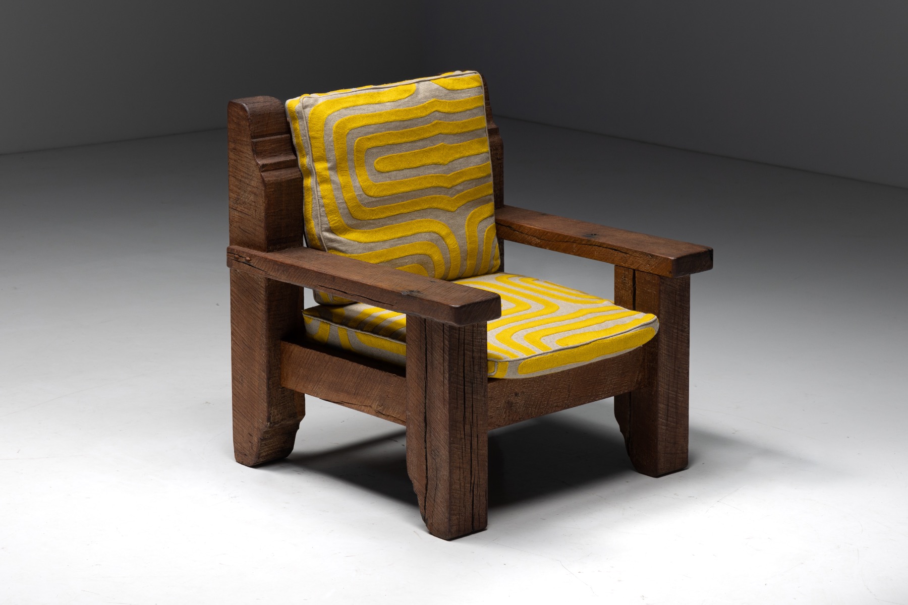 Brutalist Naive Lounge Chairs - 1950s