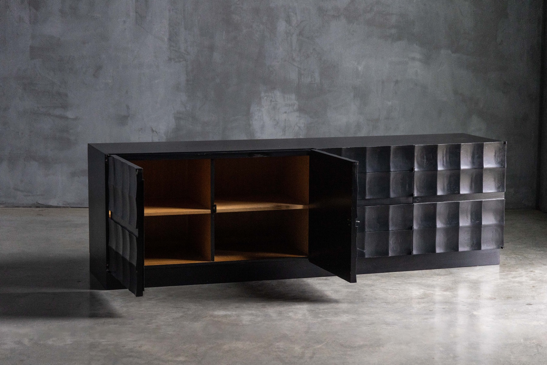Brutalist Sideboard by De Coene - 1970s