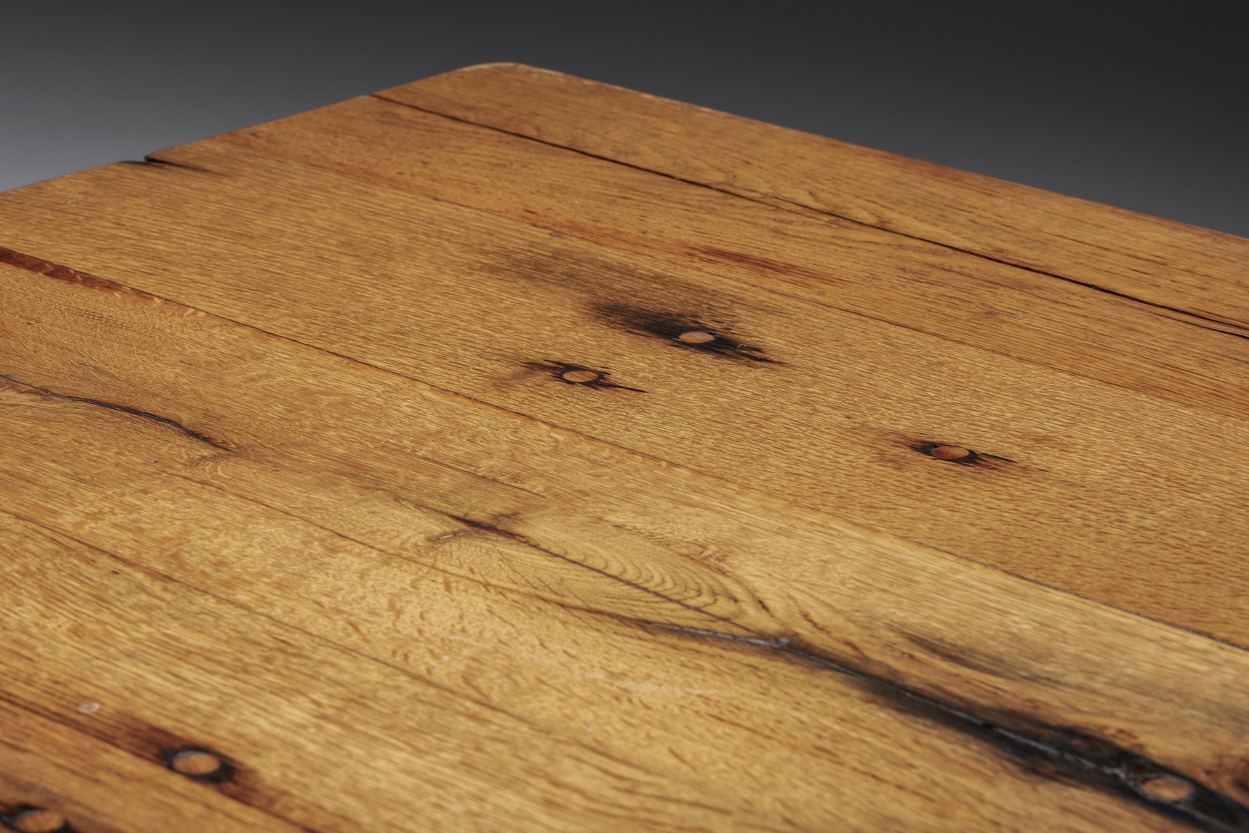 Brutalist Solid Wood Coffee Table - 1940's