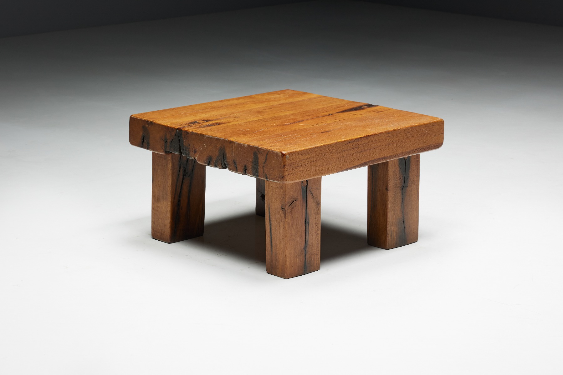 Brutalist Square Coffee Table - 1950s