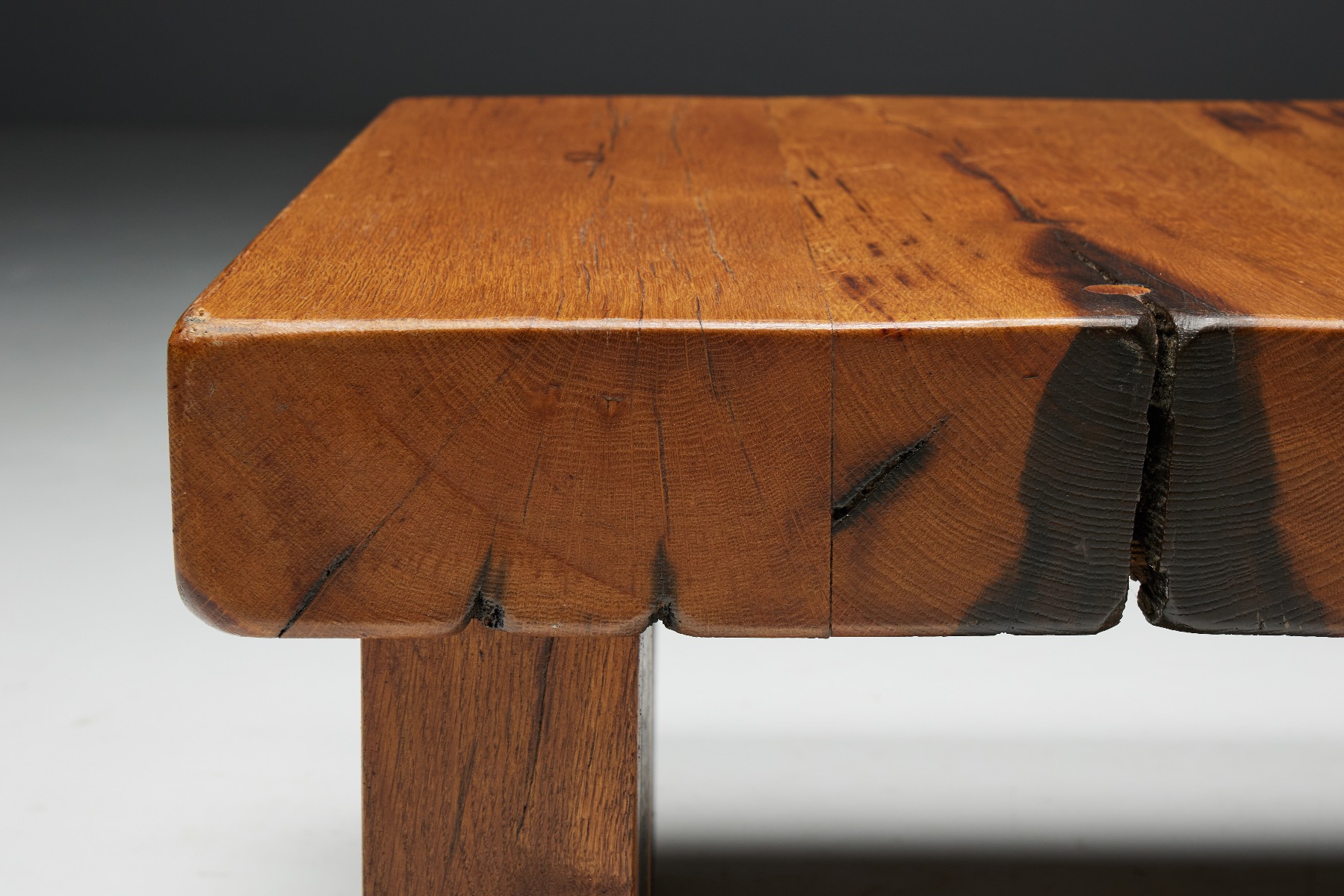 Brutalist Square Coffee Table - 1950s