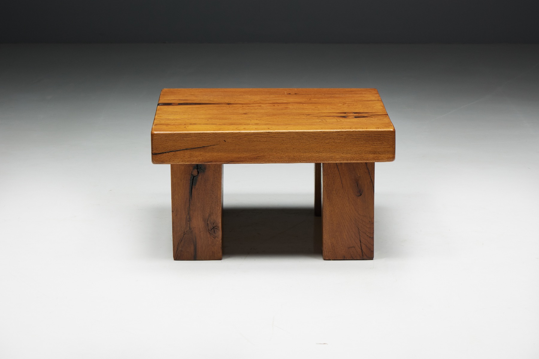 Brutalist Square Coffee Table - 1950s