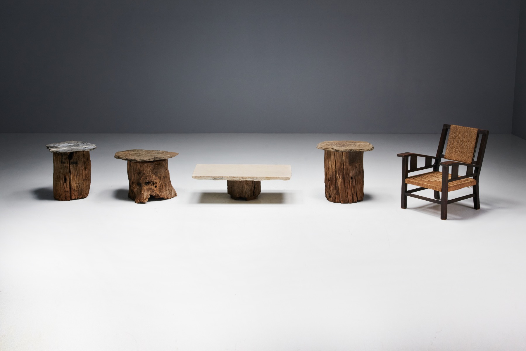 Brutalist Travail Populaire Side Table - Early 20th Century
