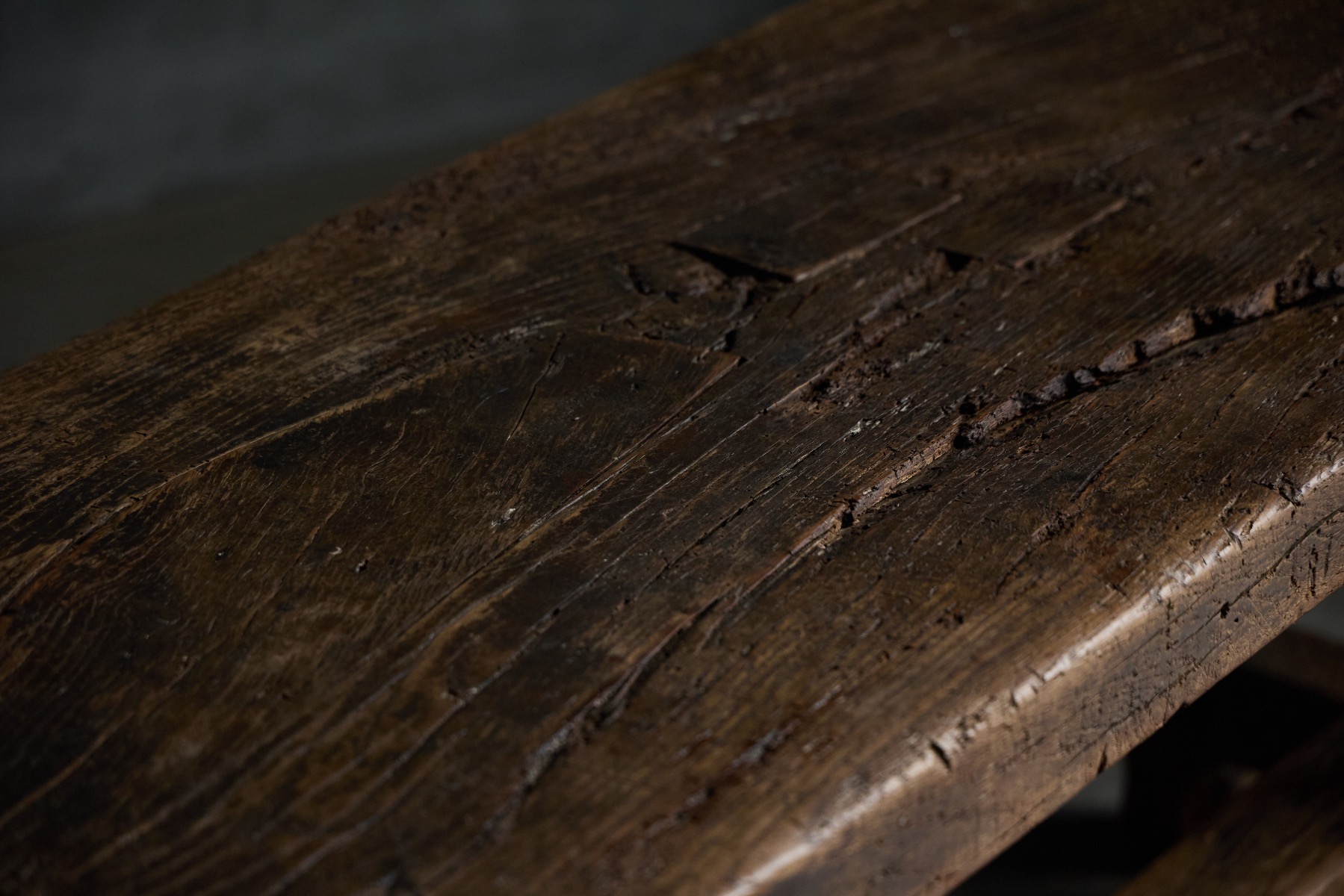 Brutalist Wabi Sabi Farmhouse Table - Early 20th Century