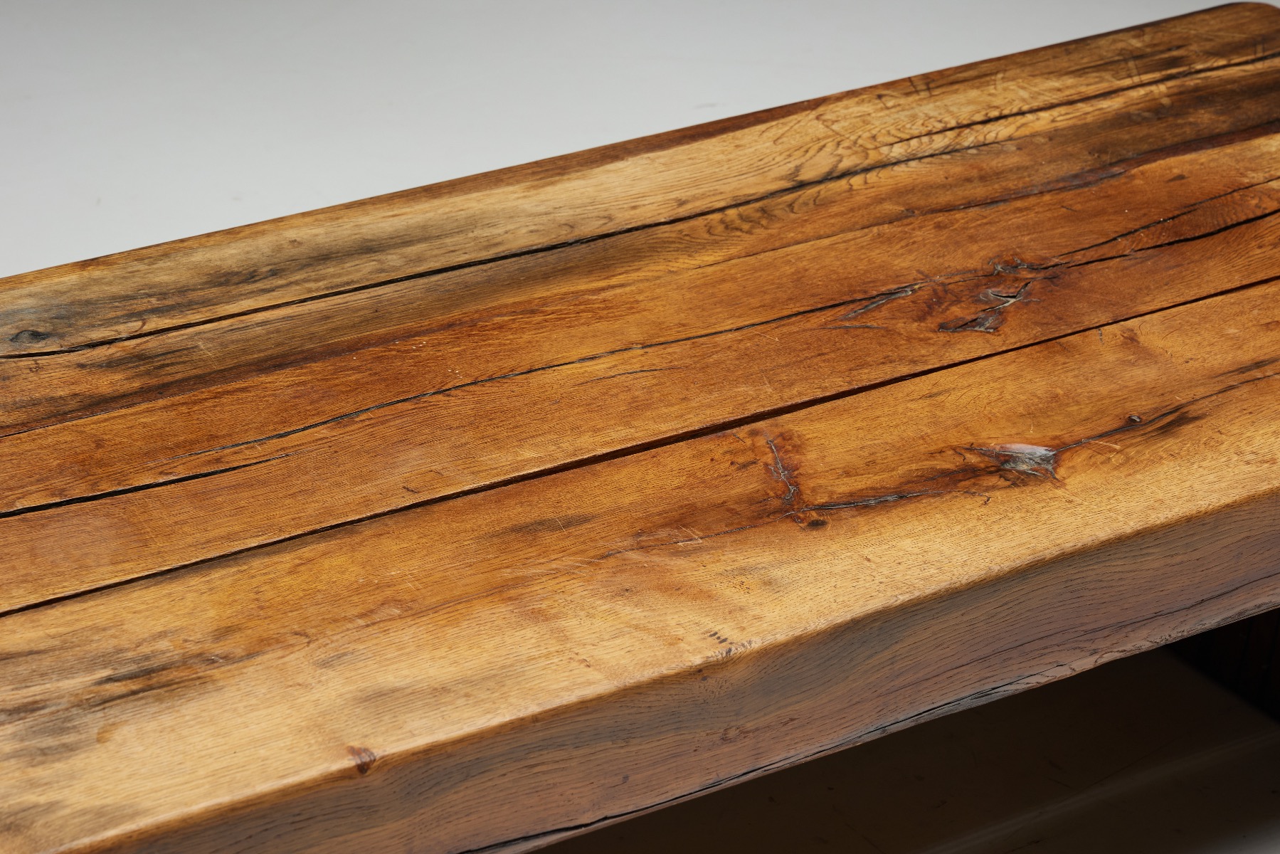 Brutalist Wooden Coffee Table - 1950s