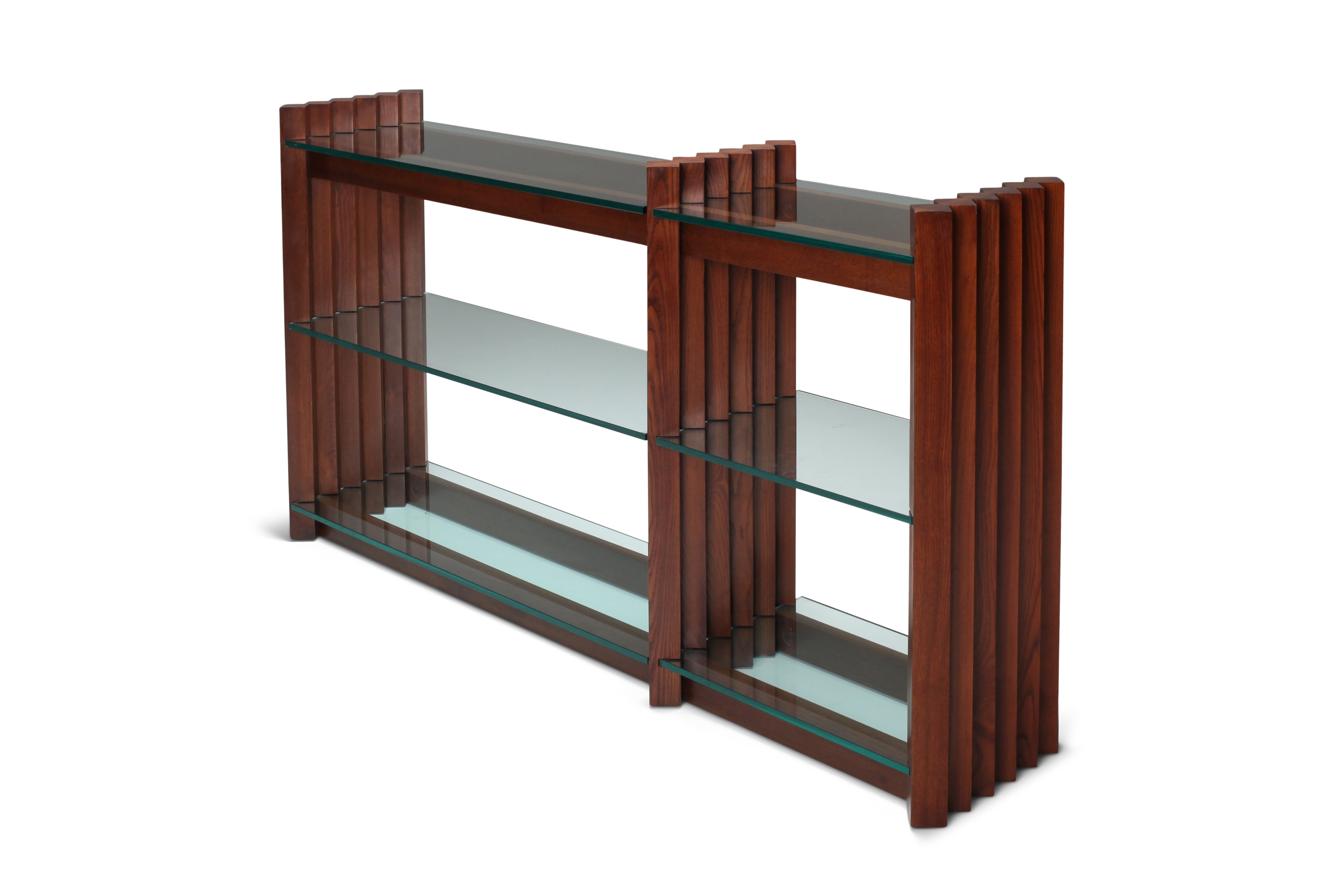 Scarpa console table in stained oak - 1960s