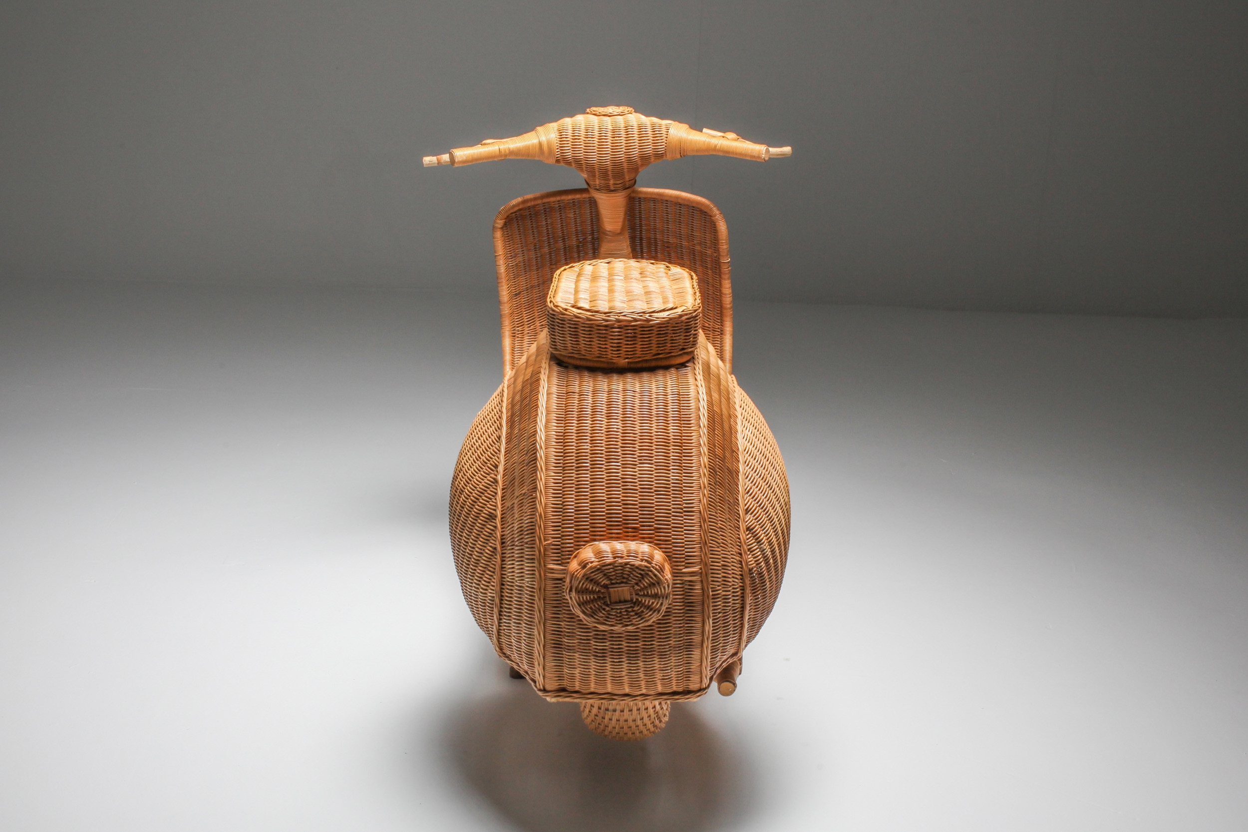 Bamboo wicker Vespa scooter - 1970s