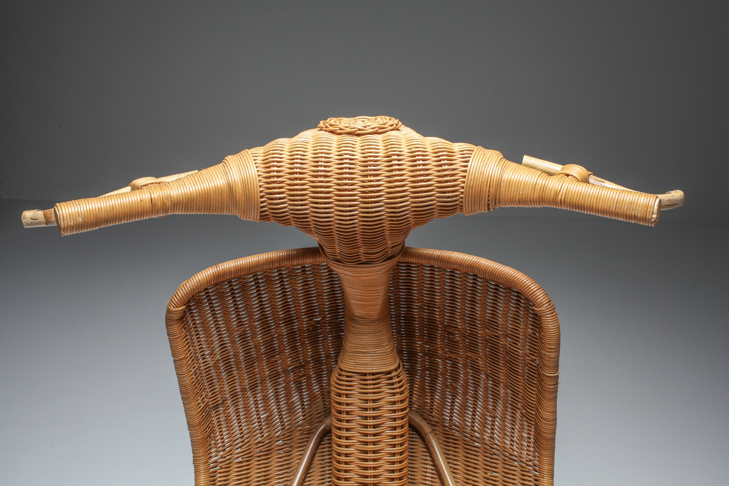 Bamboo wicker Vespa scooter - 1970s