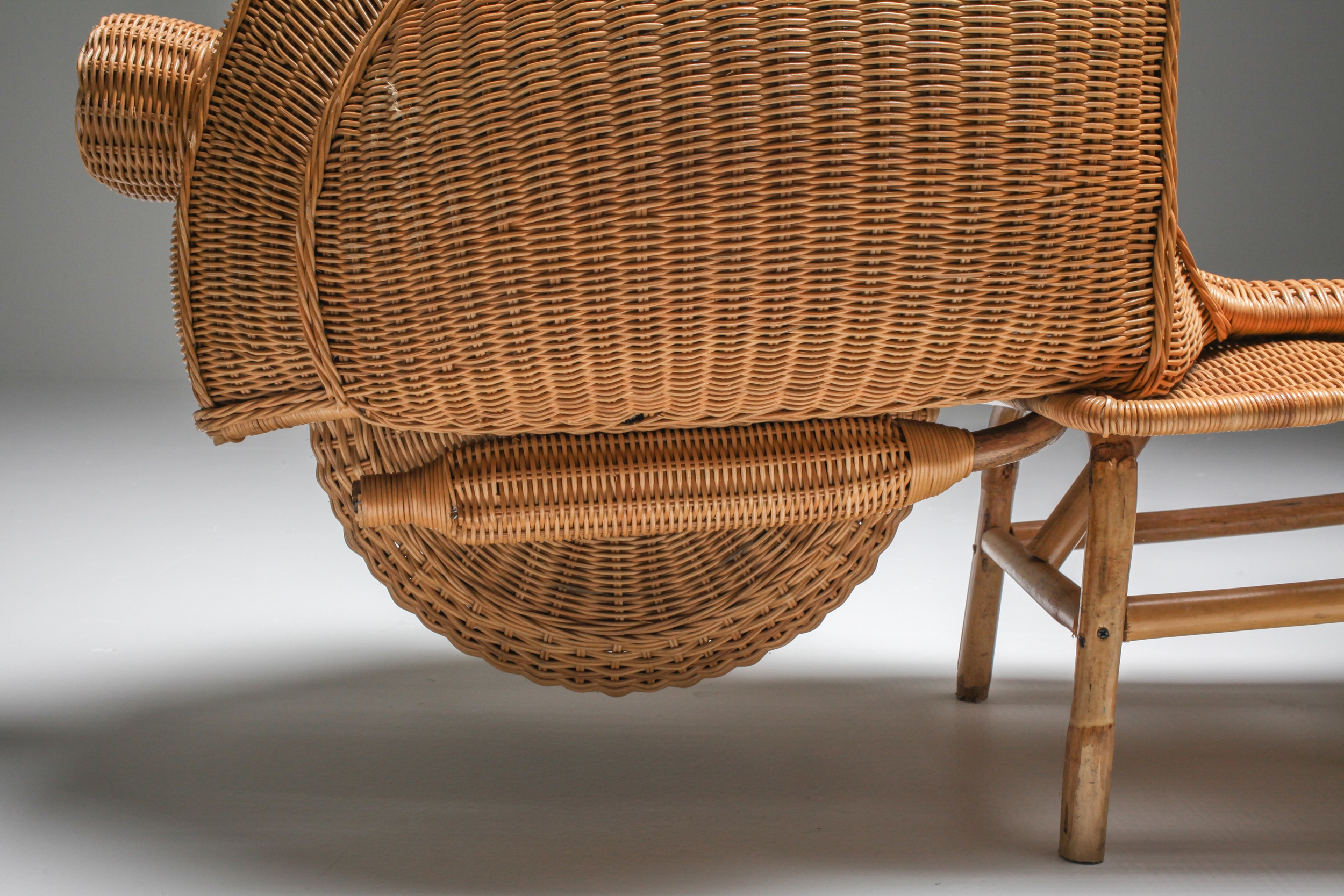 Bamboo wicker Vespa scooter - 1970s
