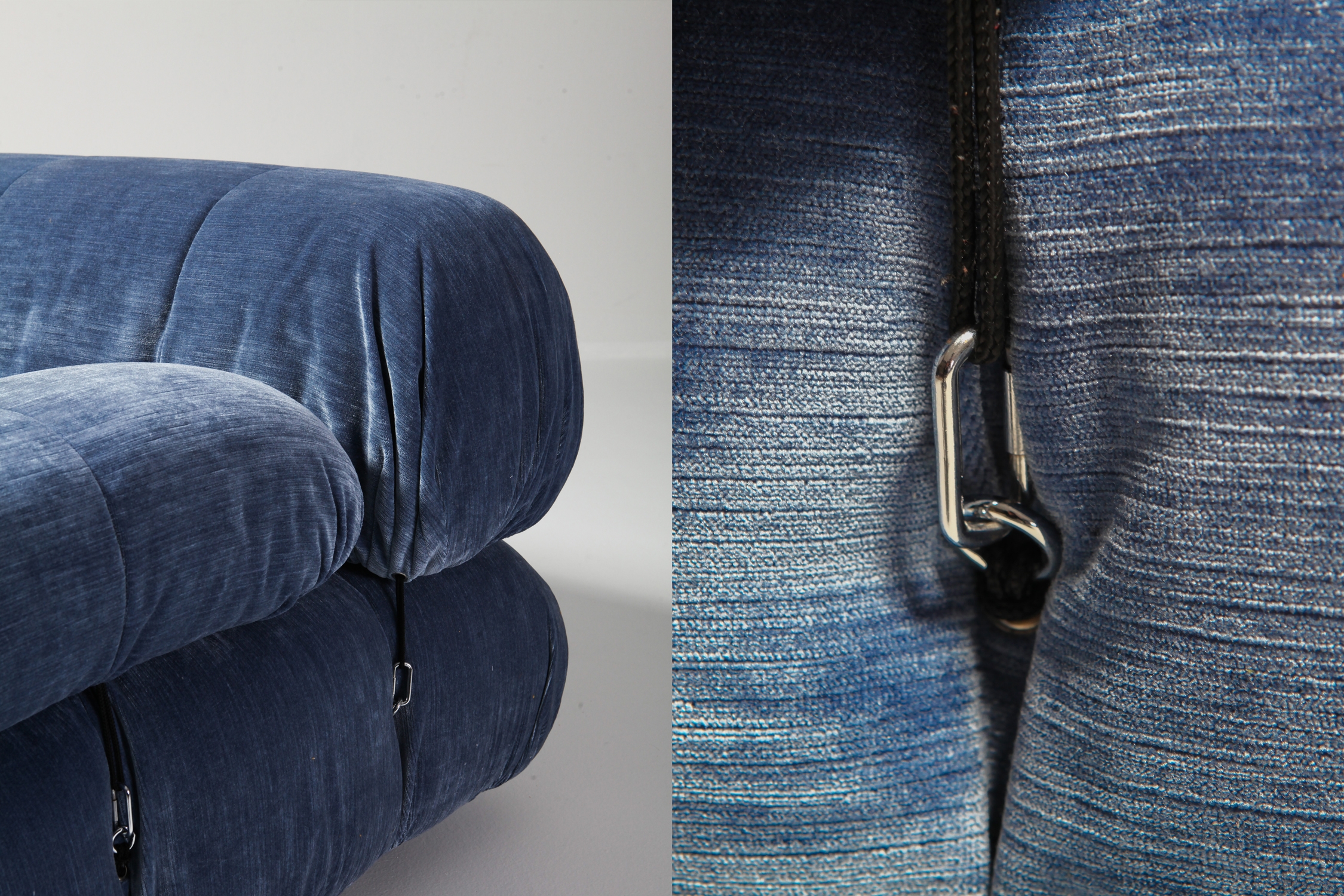 Mario Bellini Camaleonda Sectional Sofa in Blue Velvet - 1970s