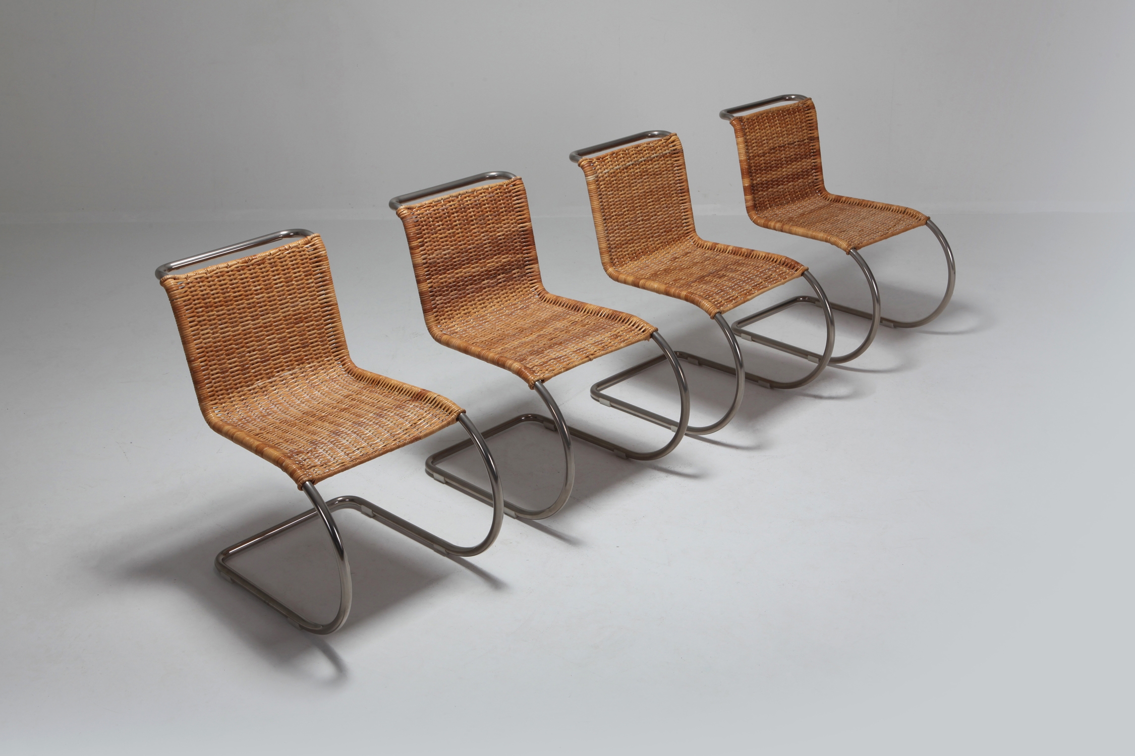 Ludwig Mies van der Rohe Set of Four B42 Weissenhof Chairs by Tecta - 1982