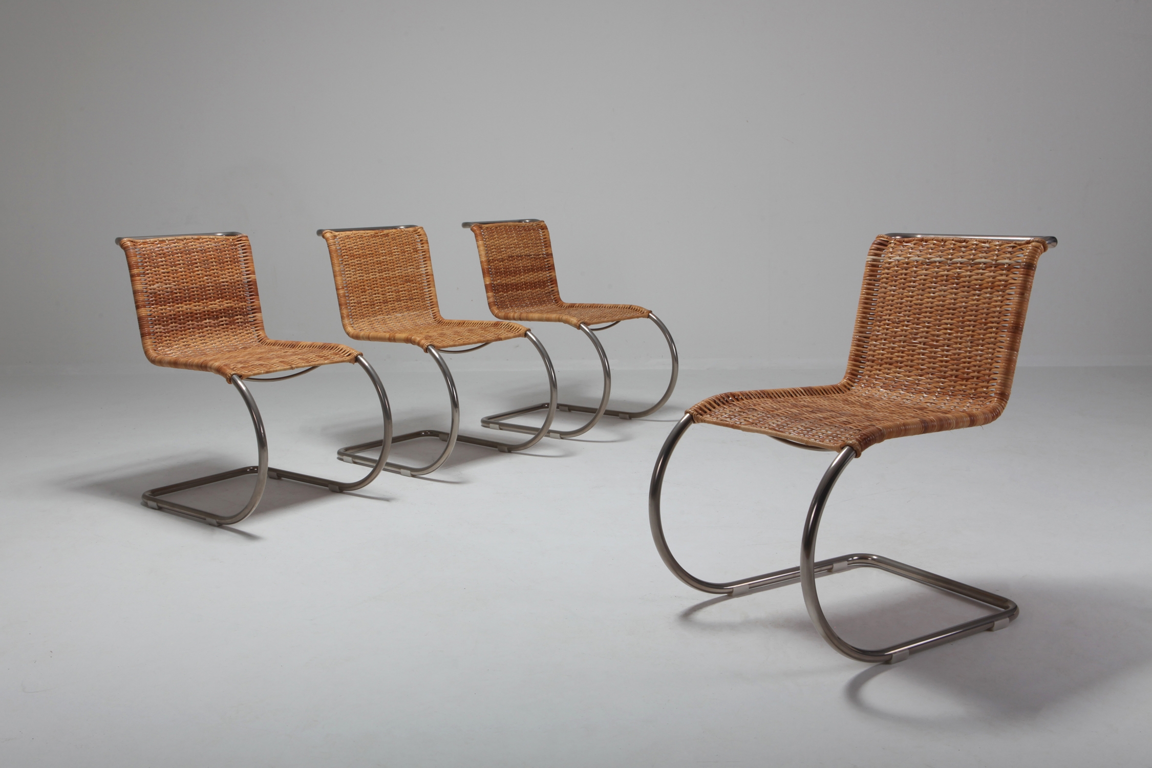 Ludwig Mies van der Rohe Set of Four B42 Weissenhof Chairs by Tecta - 1982