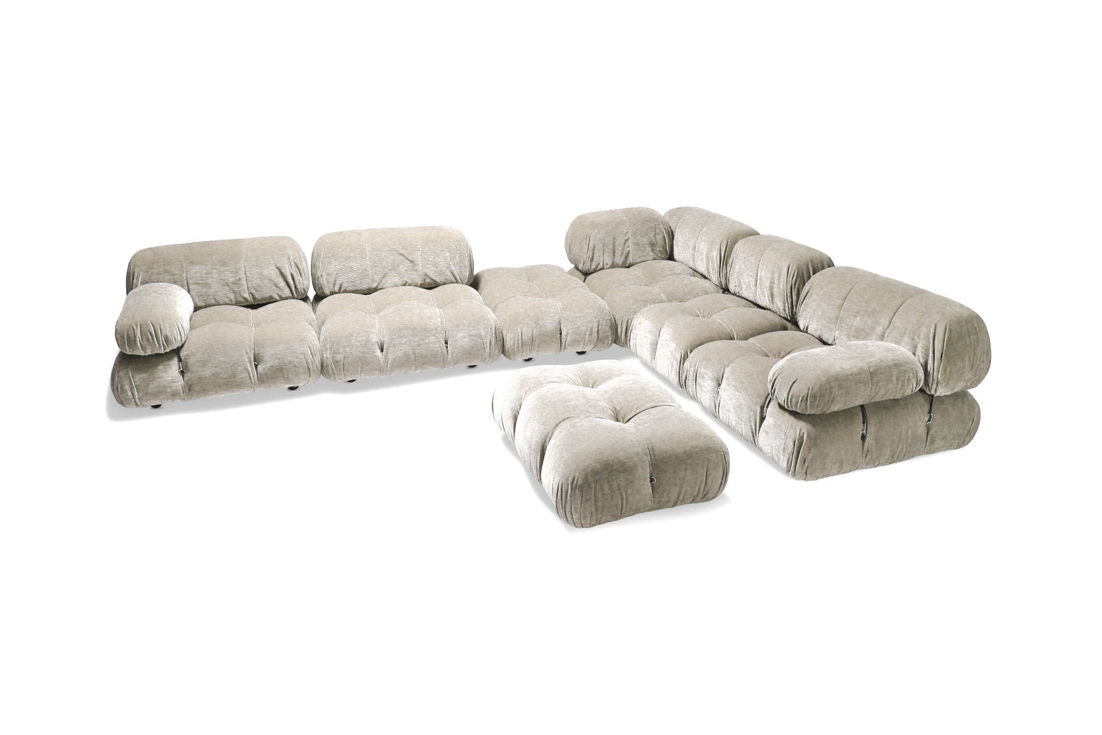 Velvet Sectional Sofa Model 'Camaleonda' by Mario Bellini - 1970s