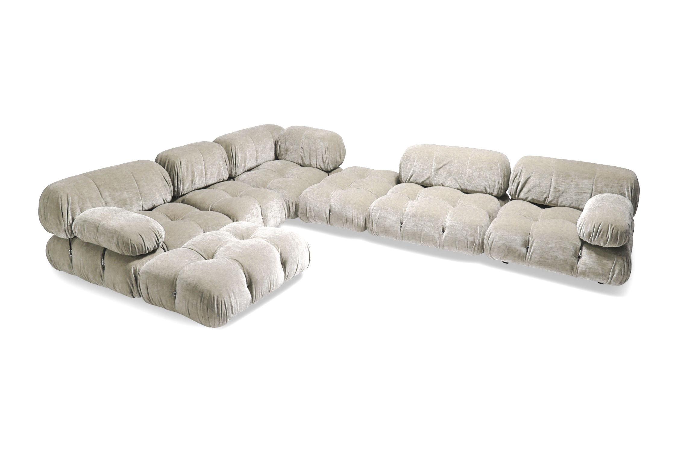 Velvet Sectional Sofa Model 'Camaleonda' by Mario Bellini - 1970s