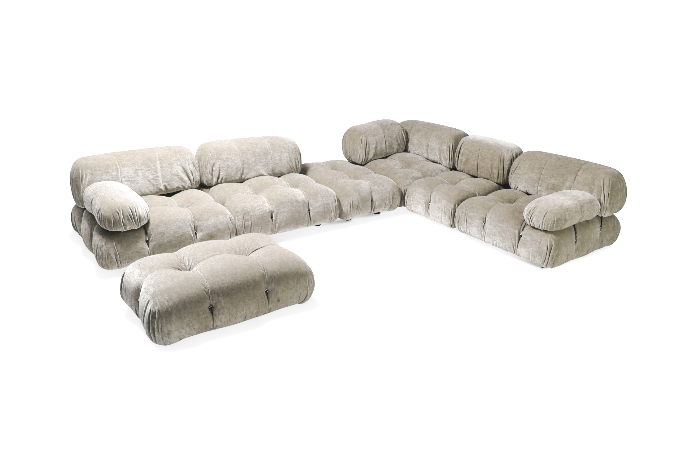 Velvet Sectional Sofa Model 'Camaleonda' by Mario Bellini - 1970s