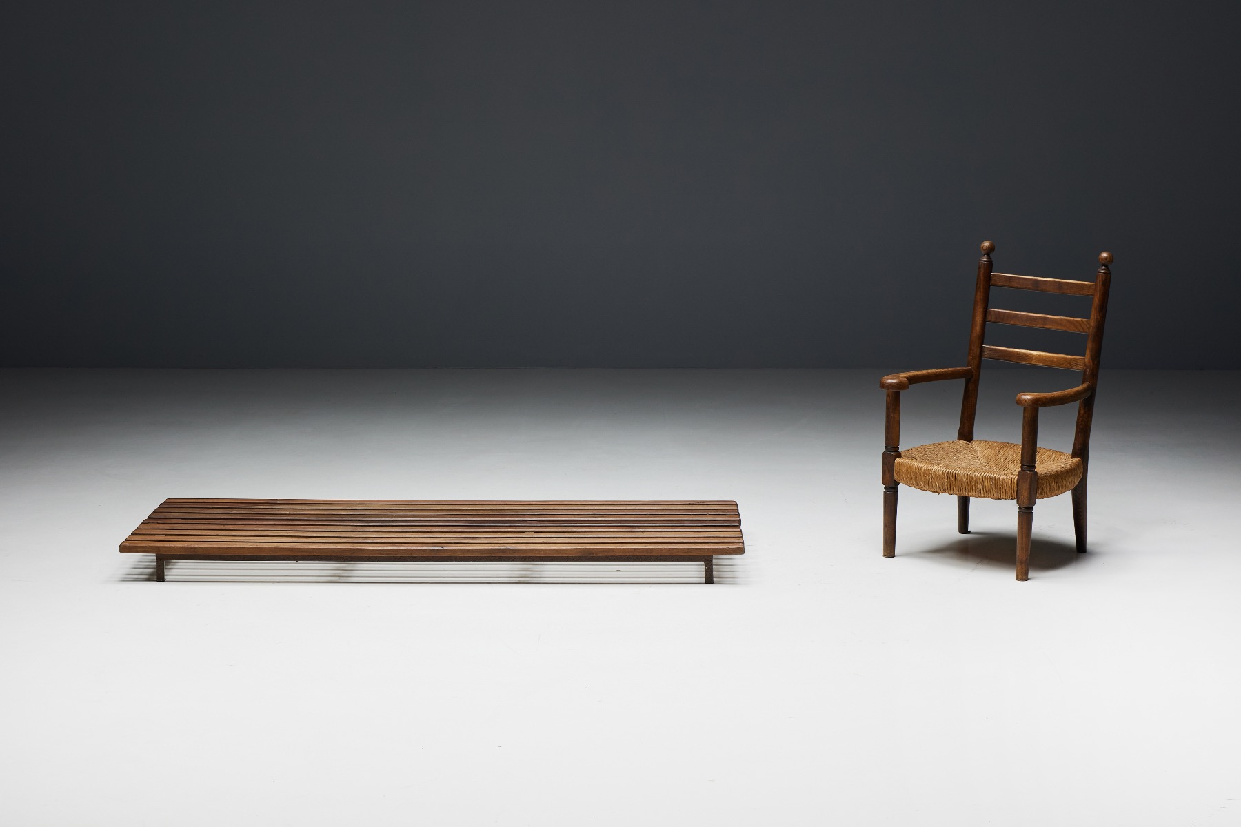Cansado Low Bench by Charlotte Perriand for Steph Simon - 1950s