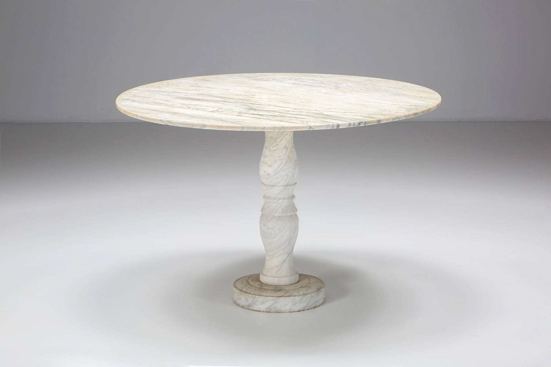 Mangiarotti Style Carrara Marble Garden Table - 1950's
