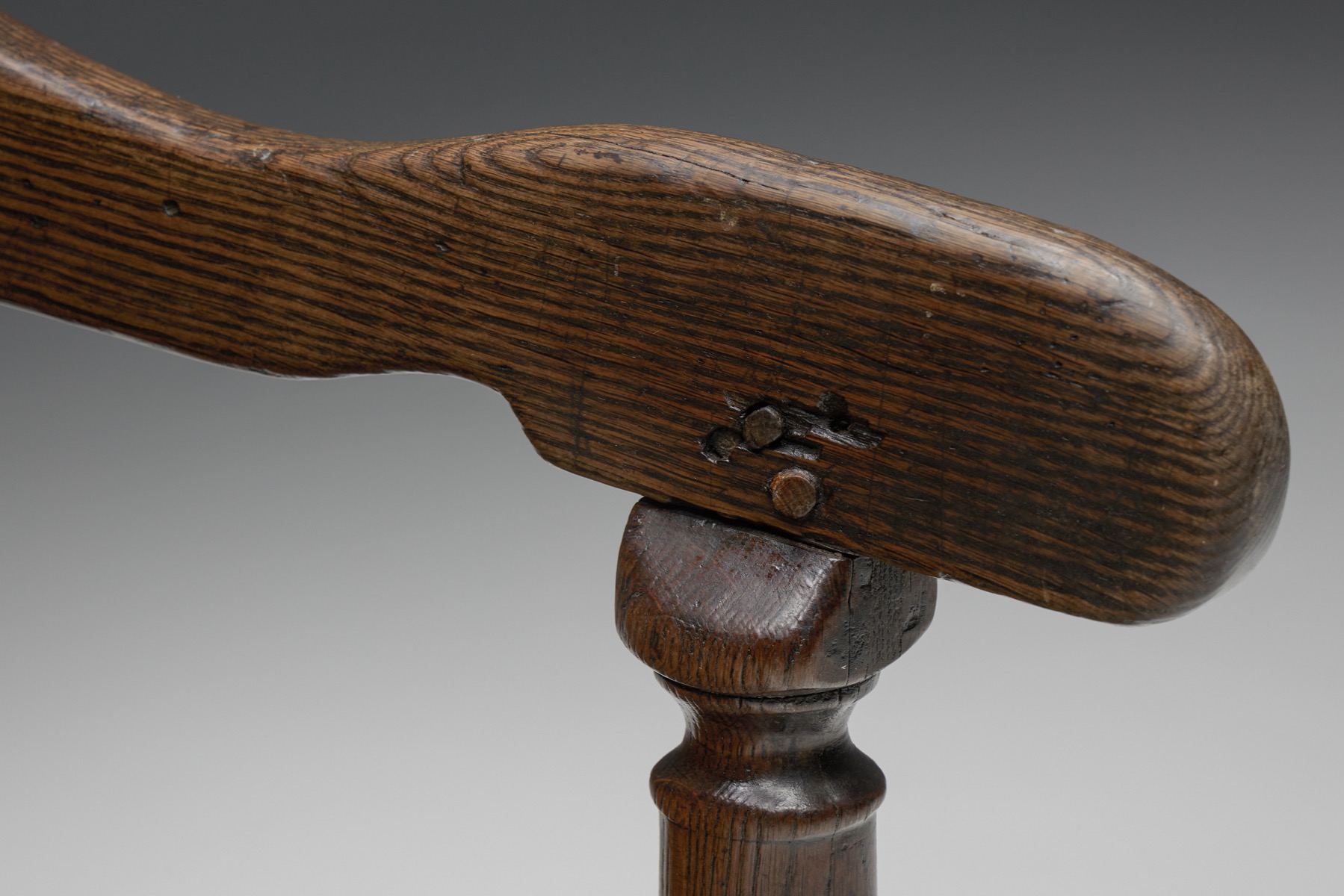 English Carved Oak Armchair - 17th Century