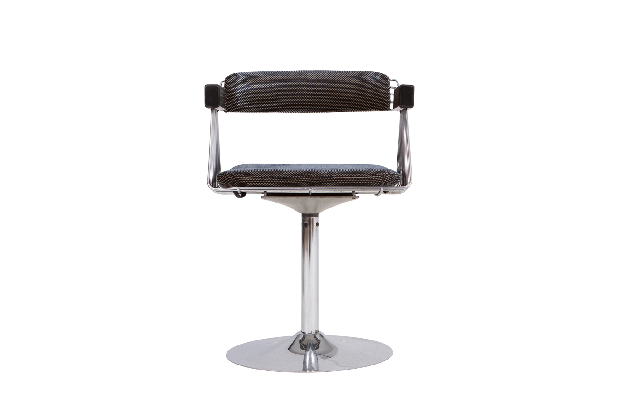 Rudi Verelst Space Age Swivel Armchairs In Chromed Steel - 1970s