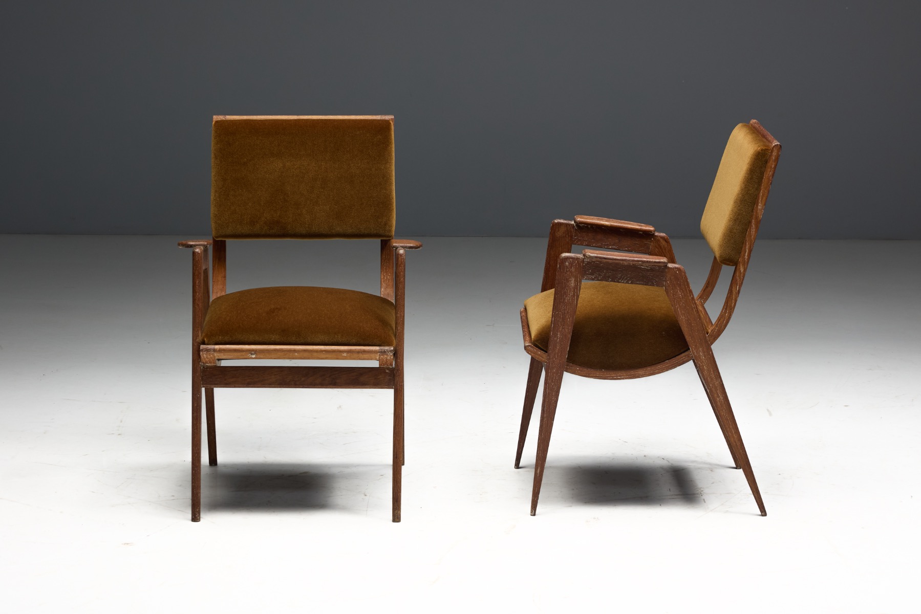 Cerused Art Deco Armchair, France - 1940s