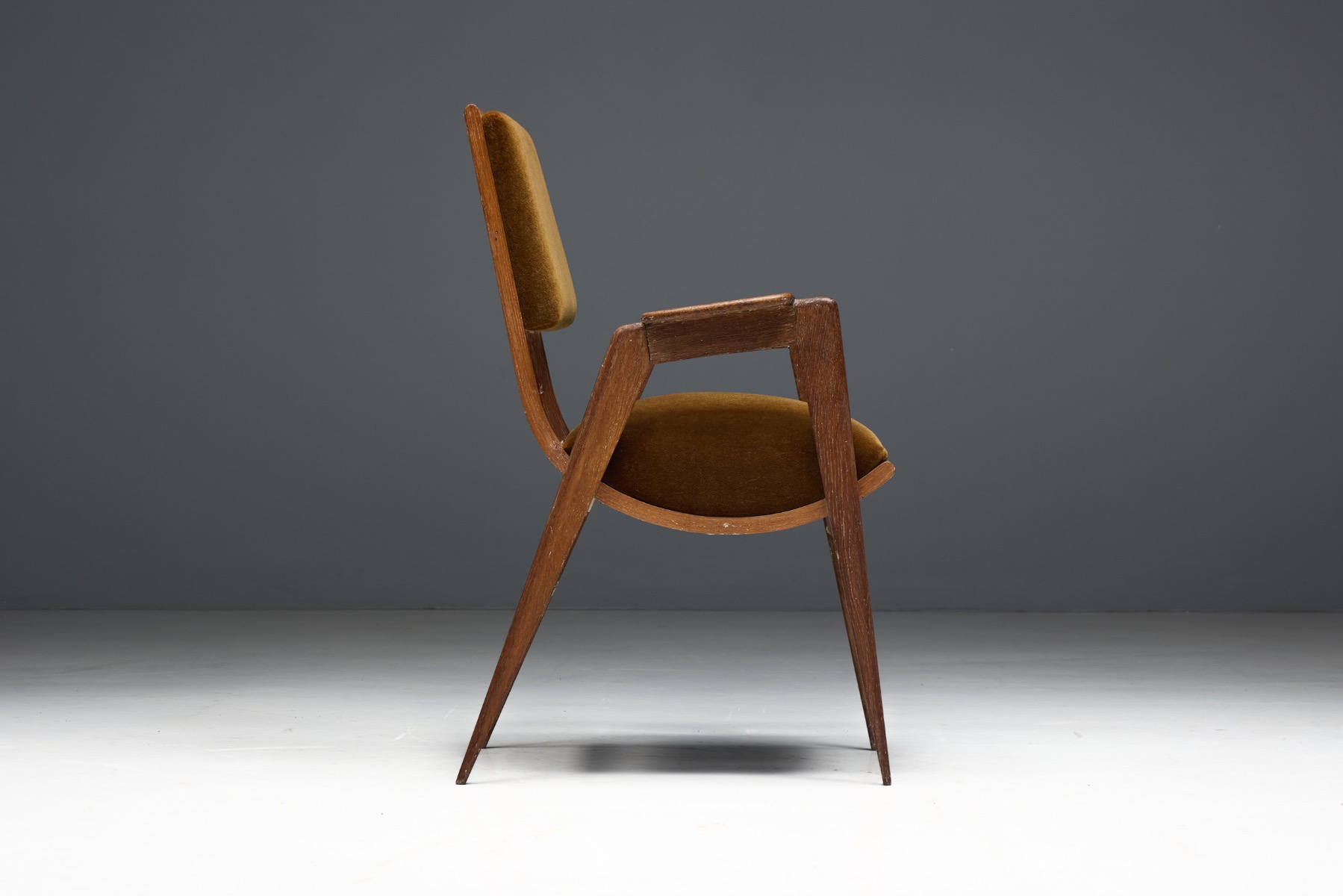 Cerused Art Deco Armchair, France - 1940s
