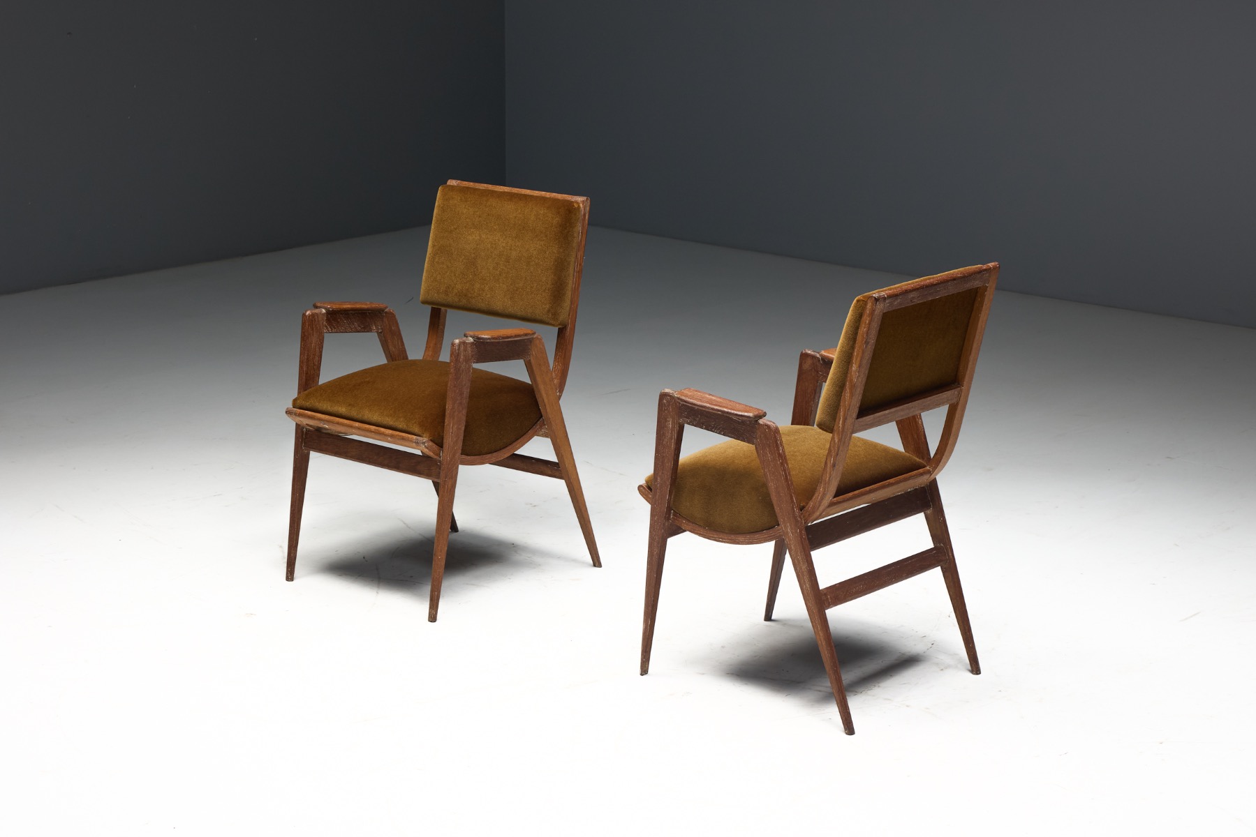 Cerused Art Deco Armchair, France - 1940s