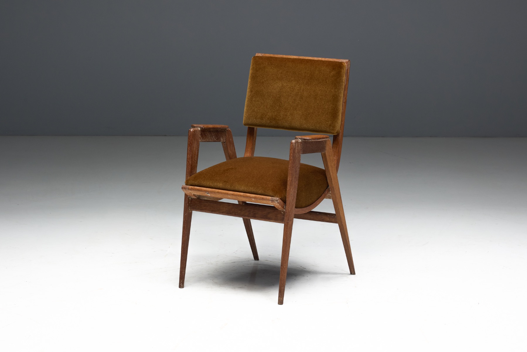 Cerused Art Deco Armchair, France - 1940s