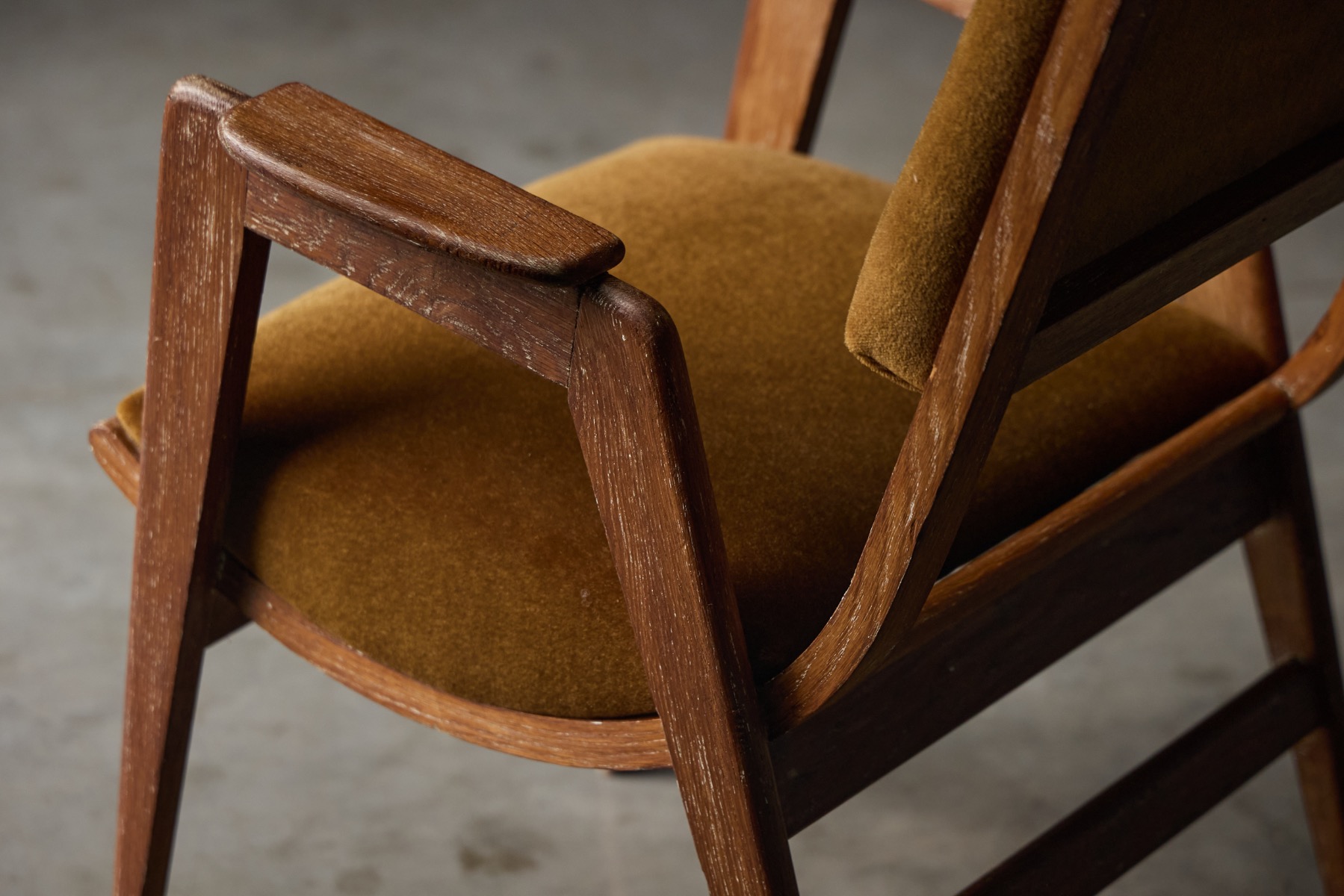 Cerused Art Deco Armchair, France - 1940s