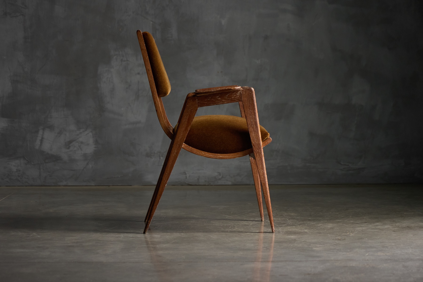Cerused Art Deco Armchair, France - 1940s