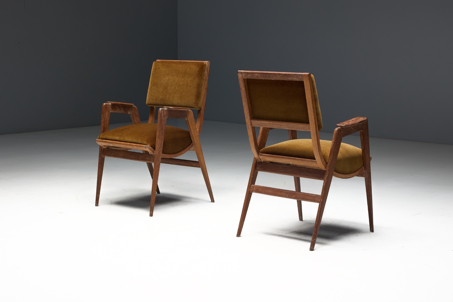 Cerused Art Deco Armchair, France - 1940s