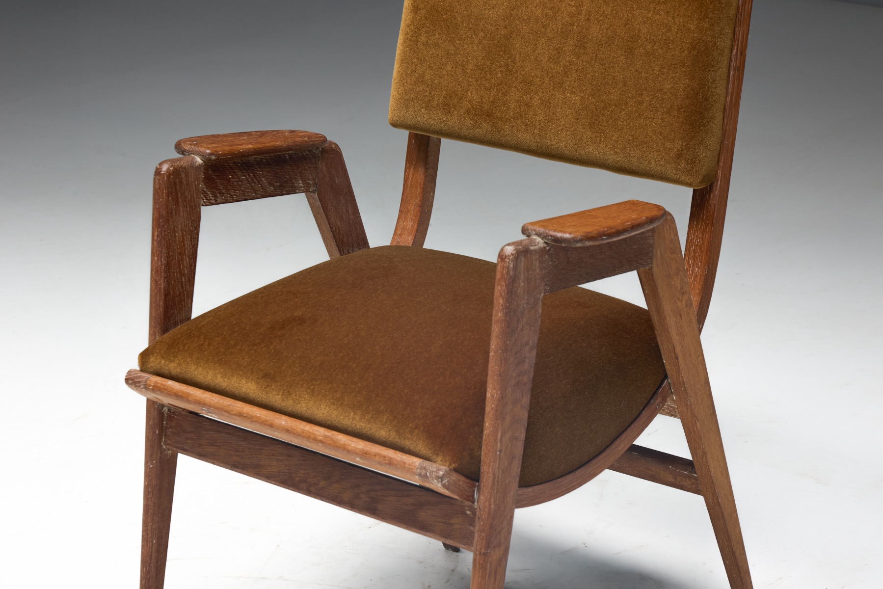 Cerused Art Deco Armchair, France - 1940s