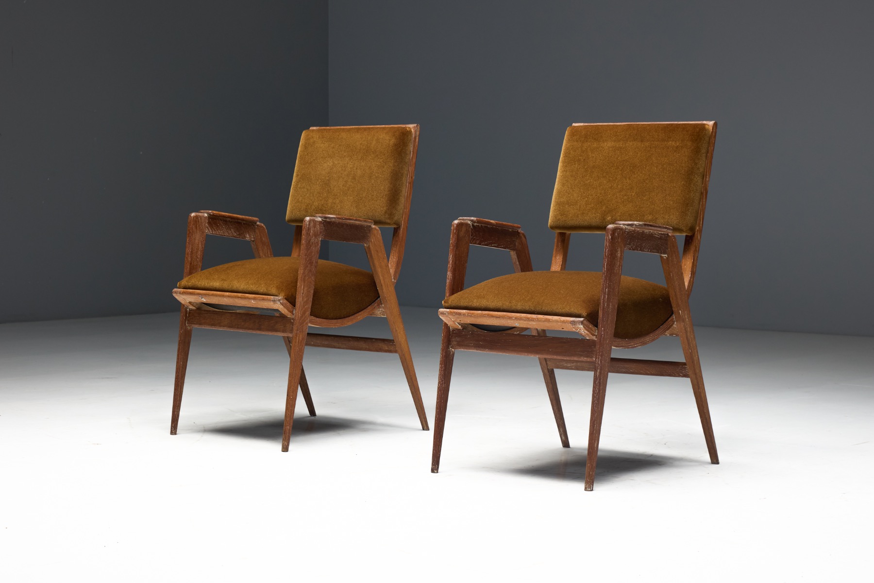 Cerused Art Deco Armchair, France - 1940s