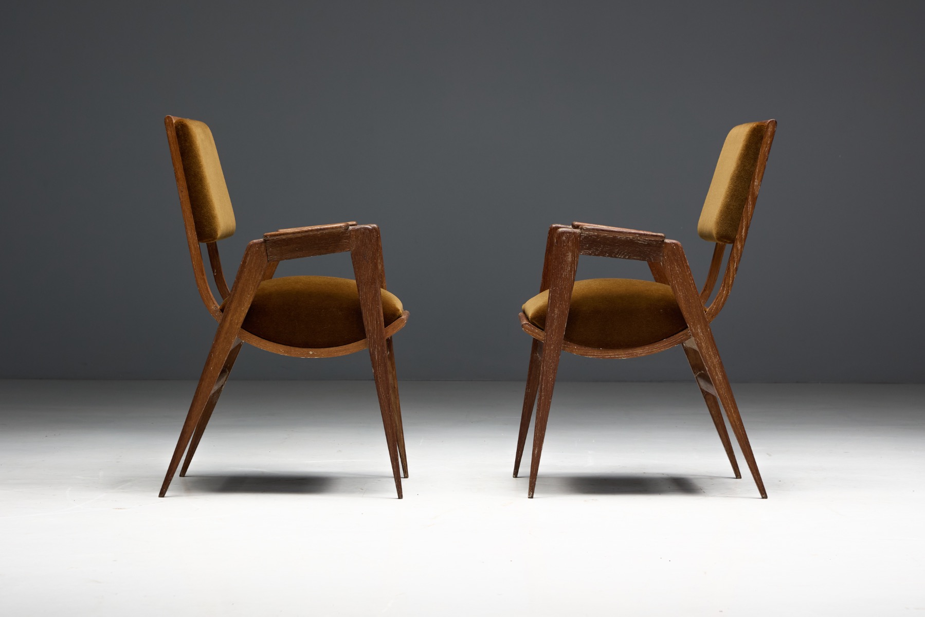 Cerused Art Deco Armchair, France - 1940s