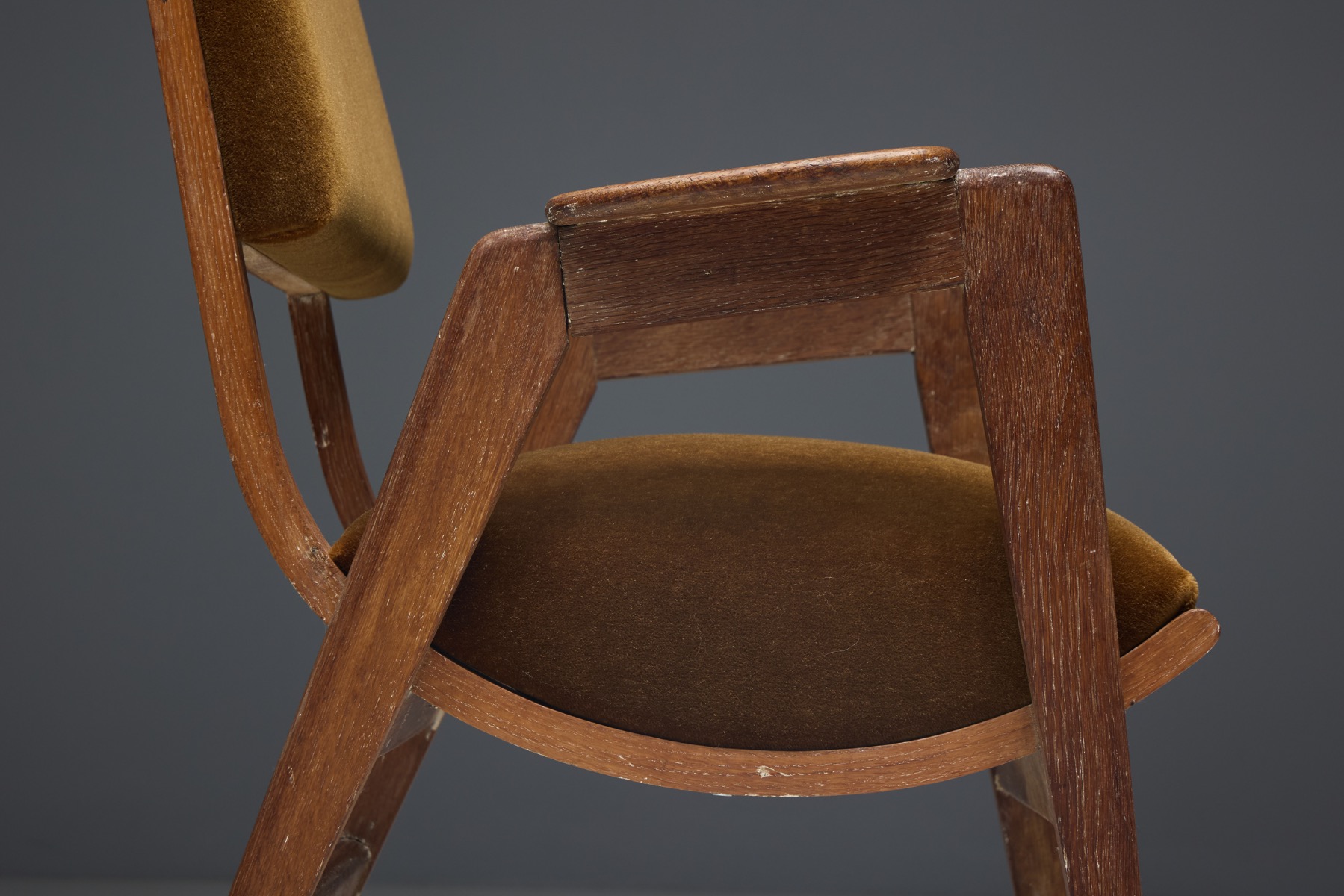 Cerused Art Deco Armchair, France - 1940s