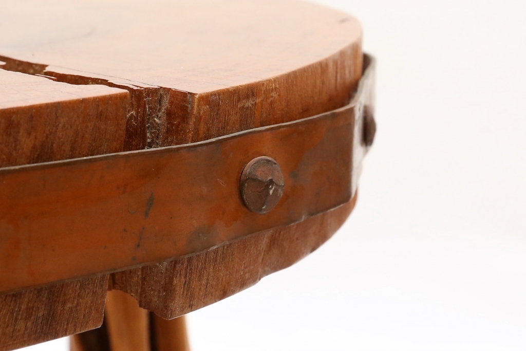 French Wooden Wabi Sabi Stools - 1960s